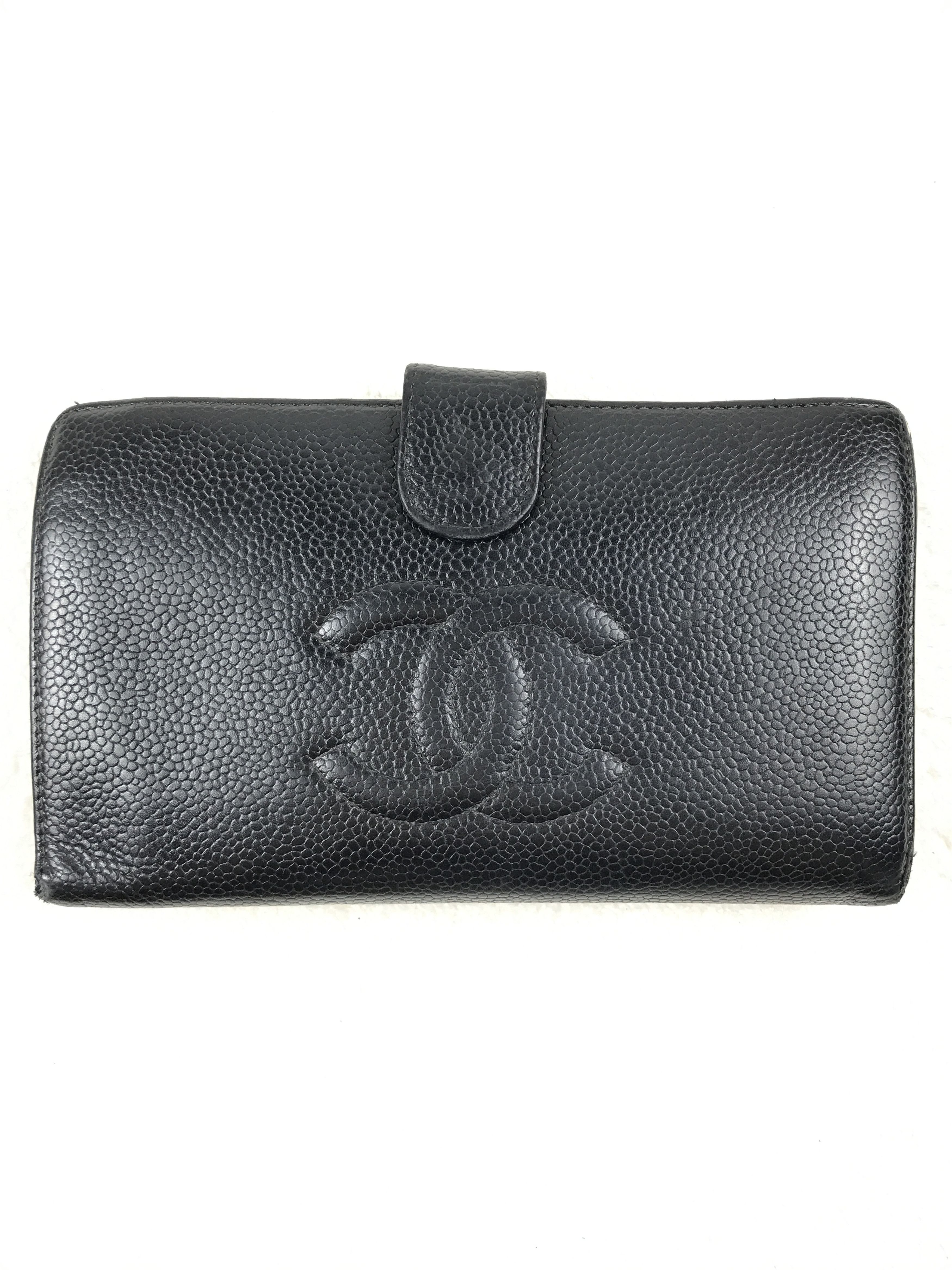 Chanel Chanel Black Caviar Leather CC Logo Bifold Wallet With Box Size ONE SIZE - 5 Thumbnail