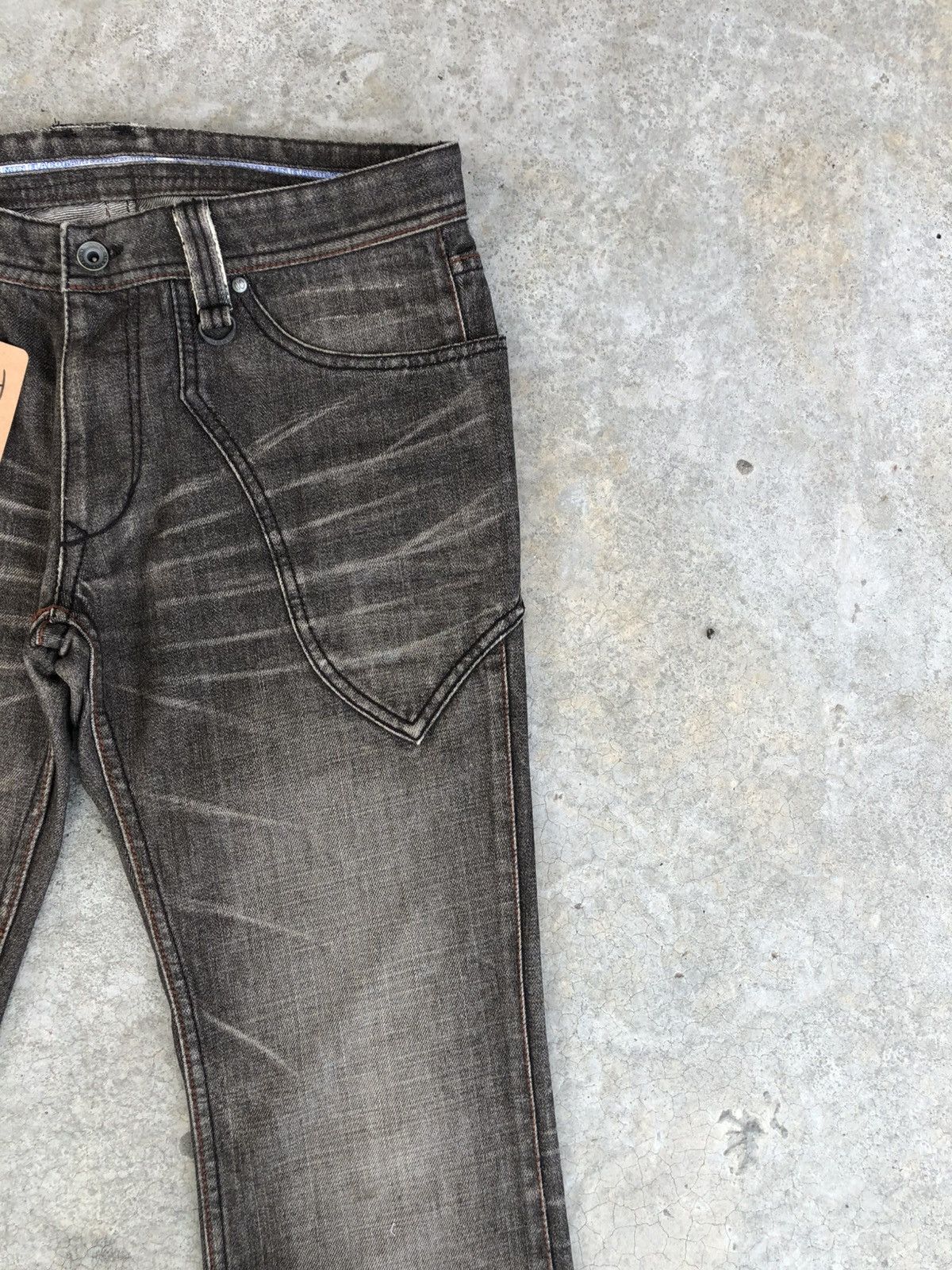 If Six Was Nine Japanese Nicole Club Flared Jeans Snake Skin Distressed Size US 32 / EU 48 - 5 Thumbnail