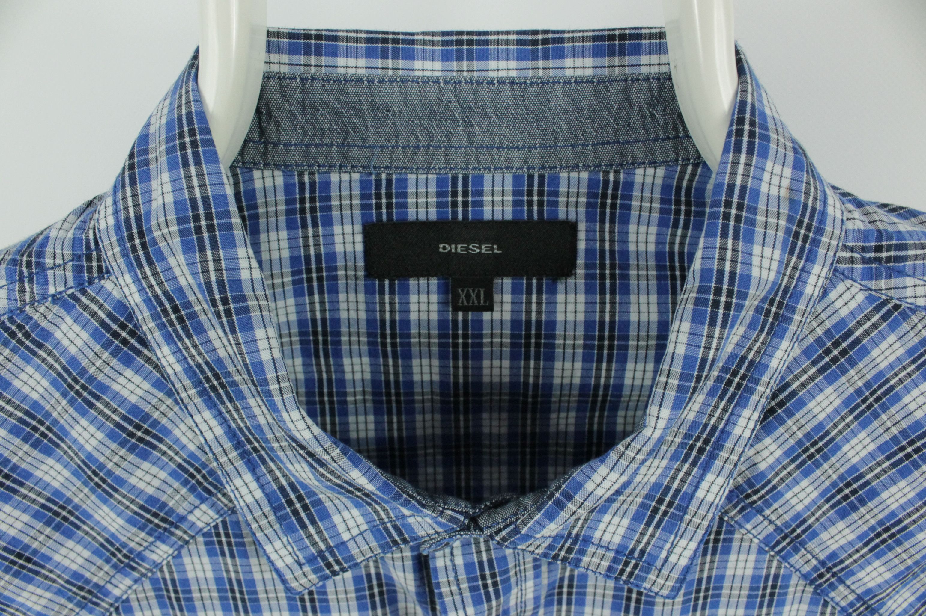 Diesel Diesel Short Sleeve Plaid Cotton Button Up Shirt Size US XXL / EU 58 / 5 - 3 Thumbnail