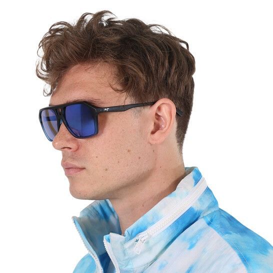 Maui Jim Maui Jim Wedges B880-03 Black Fade Blue Polarized 57mm Size ONE SIZE - 11 Thumbnail
