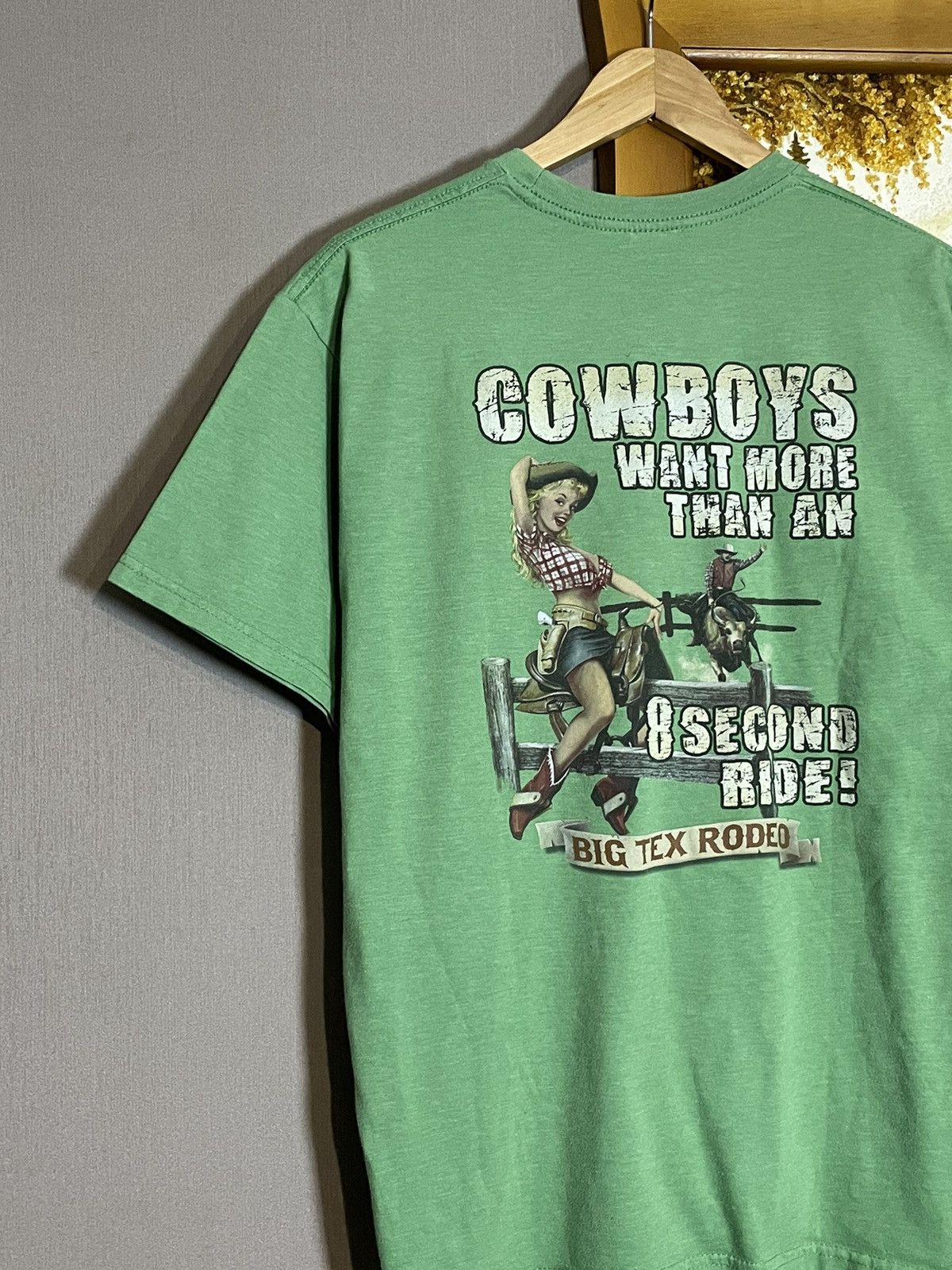 Vintage Funny Cowboys Want More Than 8 Secon Ride T-shirt Pornstar Size US L / EU 52-54 / 3 - 3 Thumbnail
