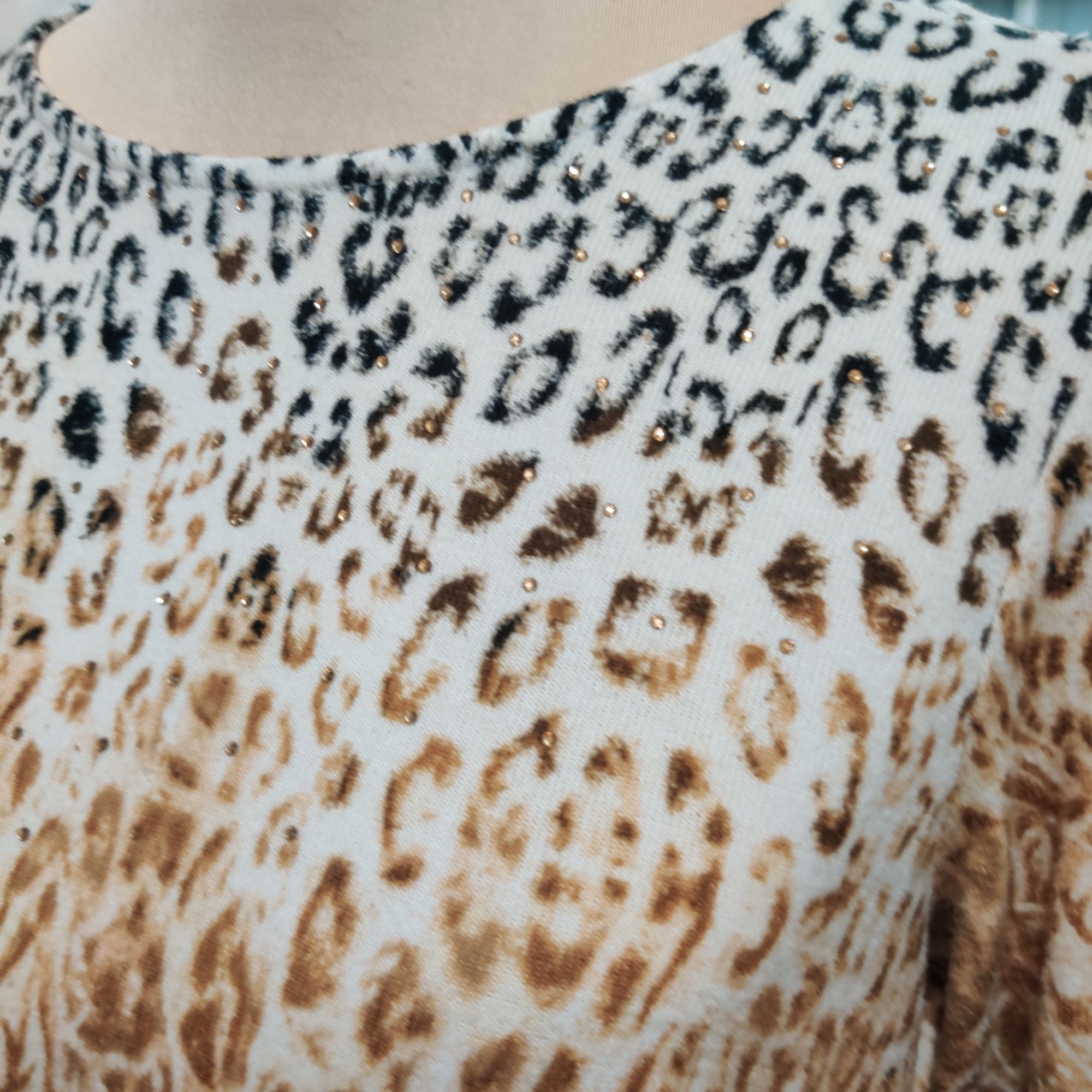 Other Ruby Rd M Petite Leopard Ombre Paisley Animal Print Top 3/4 Size M / US 6-8 / IT 42-44 - 3 Thumbnail