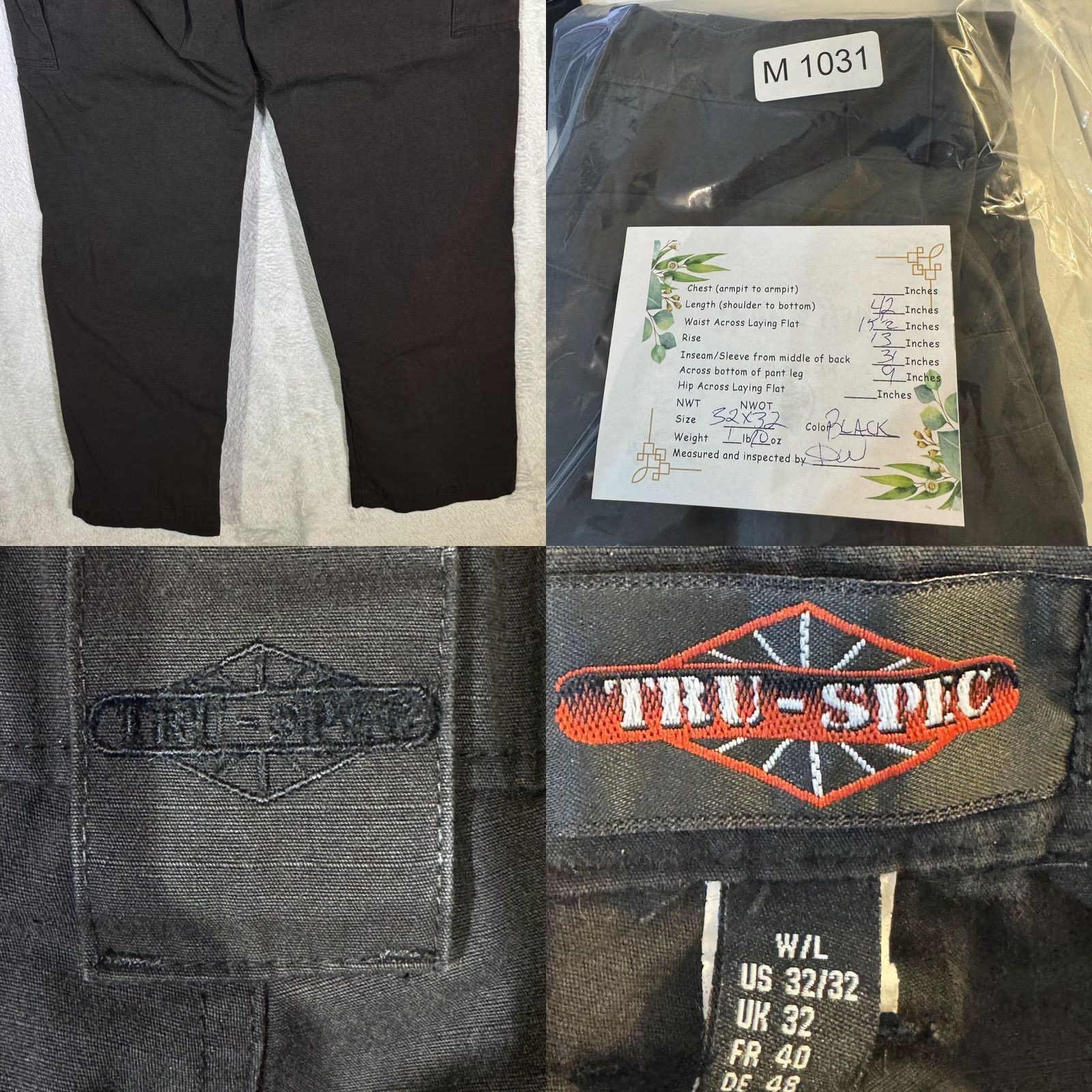 Vintage Tru-Spec Mens Tactical Cargo Pants Black 32x32 Cargo Pants High Rise Straight Leg Men’s Regular Size 32 Black Size US 32 / EU 48 - 8 Thumbnail