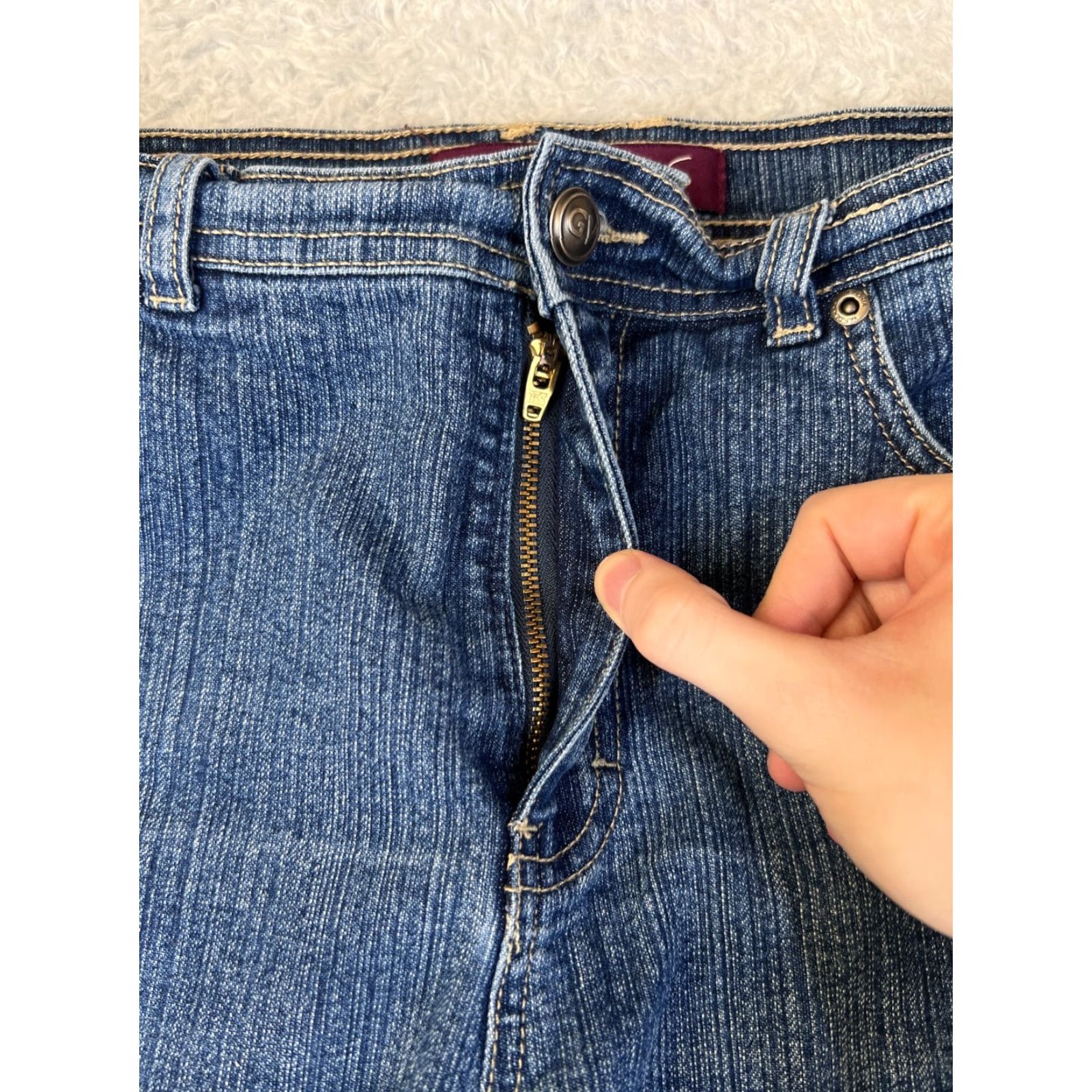 Gloria Vanderbilt Gloria Vanderbilt Jeans Womens 6 Blue Denim Amanda Medium Wash Straight Zip Fly Adult Regular Size 28" / US 6 / IT 42 - 7 Thumbnail