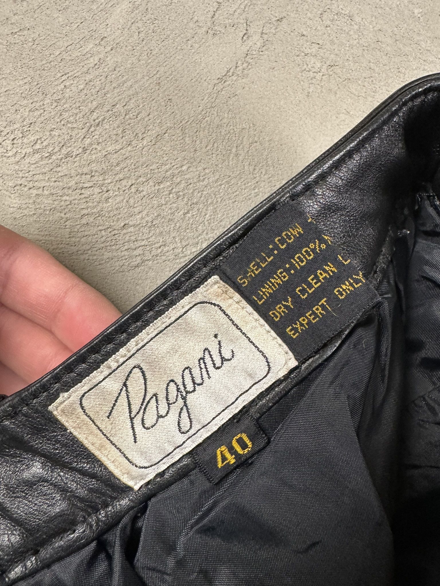 Genuine Leather 90s Vintage Leather Oversized Pants Size US 32 / EU 48 - 9 Thumbnail