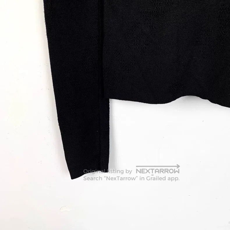 Balenciaga Balenciaga Black Logo Subtle Pattern Round Neck Knitwear Size US XS / EU 42 / 0 - 4 Thumbnail