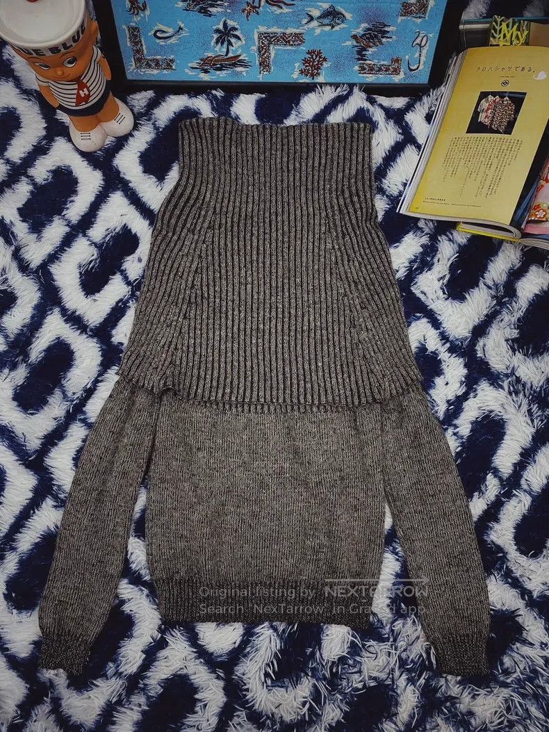 Yohji Yamamoto Yohji Yamamoto Grey turtleneck wool-blend sweater Size XS / US 0-2 / IT 36-38 - 3 Thumbnail