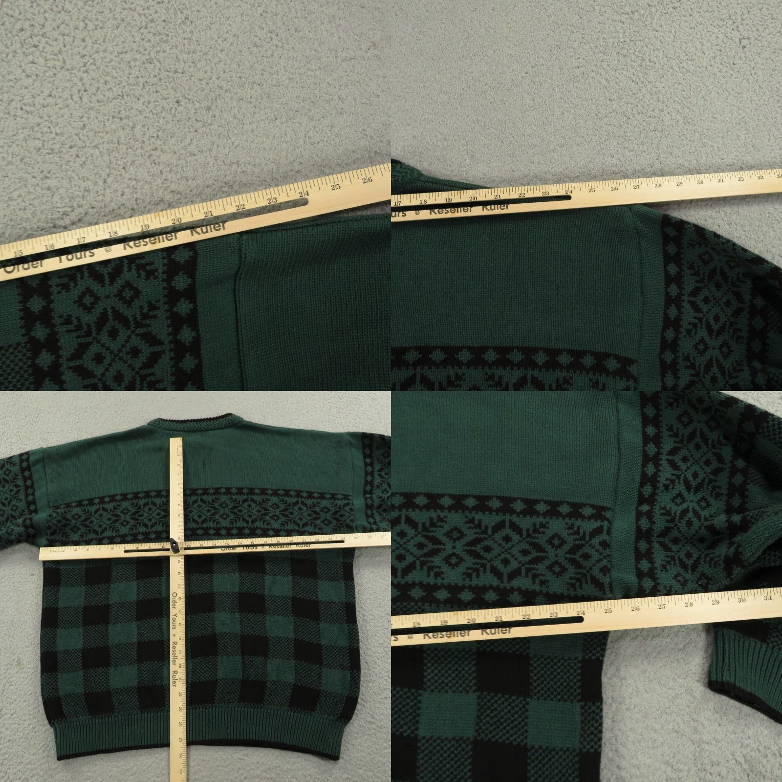 Gap Gap Sweater Men XL Crewneck Fair Isle Vintage 90s Pullover Knit Cotton Green Long Sleeve Chunky Pattern: Fair Isle Size US XL / EU 56 / 4 - 8 Thumbnail