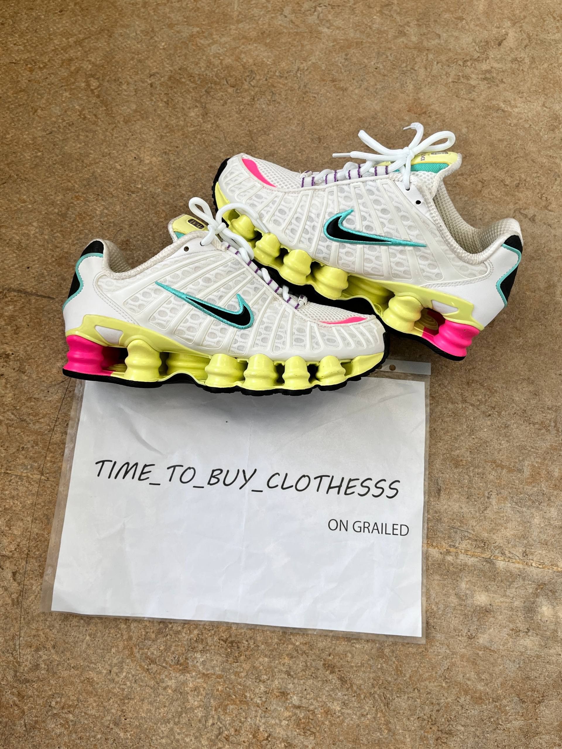 Nike Nike Shox TL Multi Color AR3566-102 Blast-Aurora Green Size US 7 / IT 37 - 2 Thumbnail