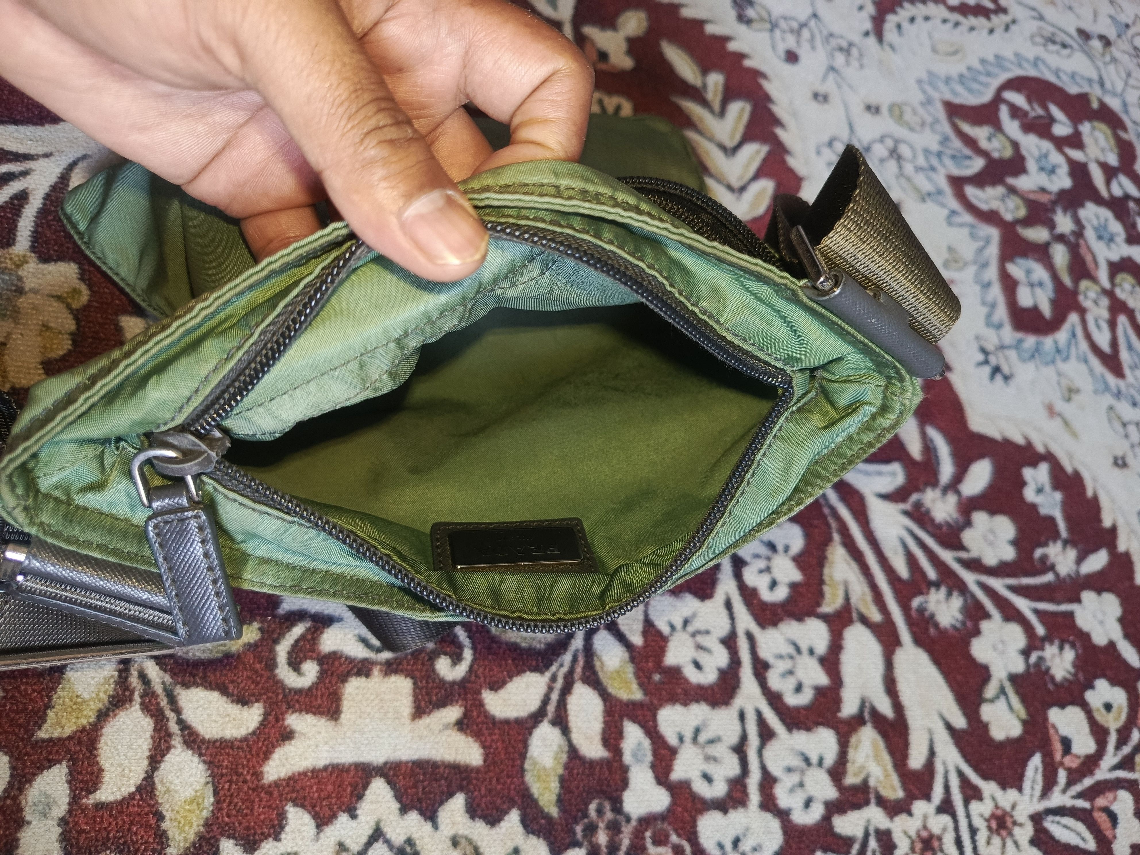 Prada Prada Green Nylon Crossbody Bag Size ONE SIZE - 4 Thumbnail