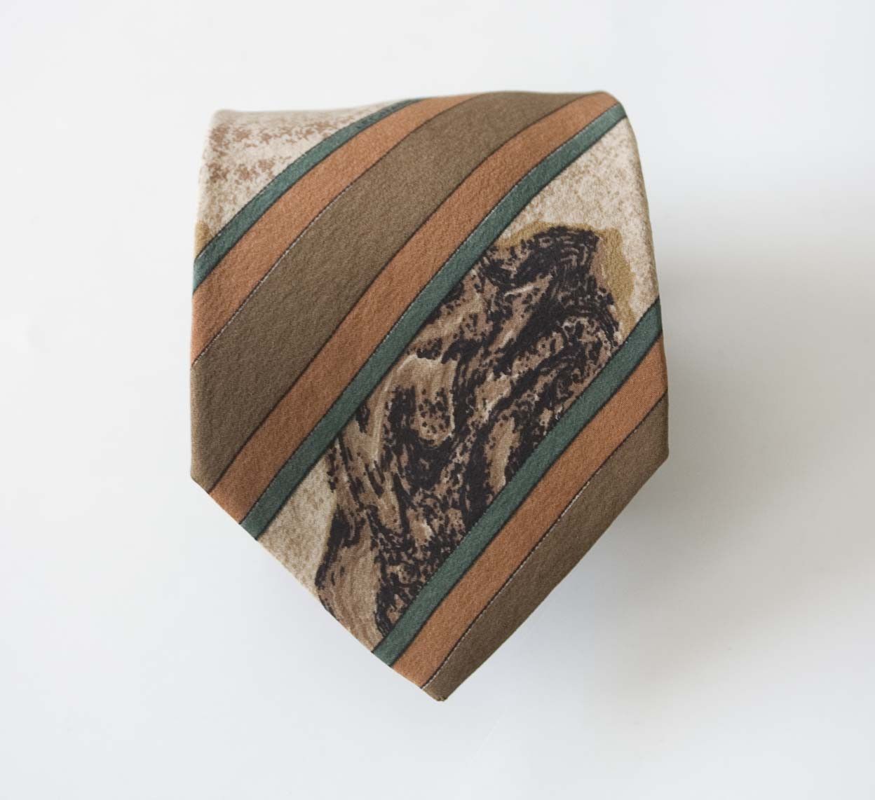Leonard Paris × Vintage Leonard Paris Nectie Tie Silk Vintage Abstract Brown Size ONE SIZE - 2 Thumbnail