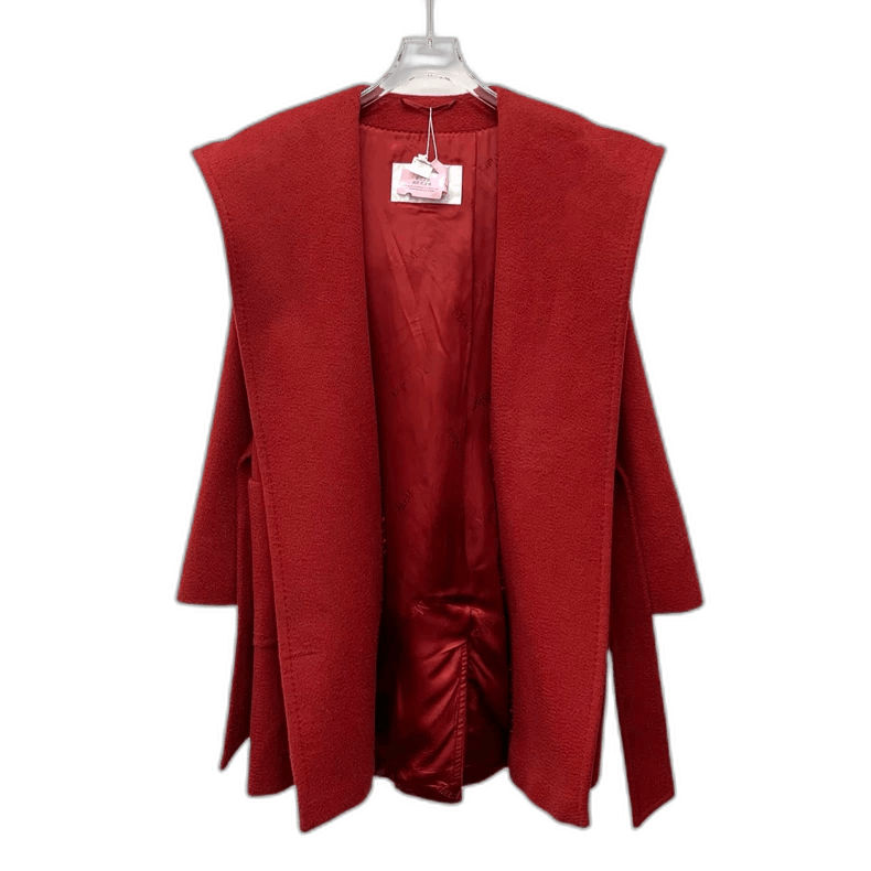 Max Mara Maxmara Red Hooded Long Sleeve Coat Size S / US 4 / IT 40 - 1 Thumbnail