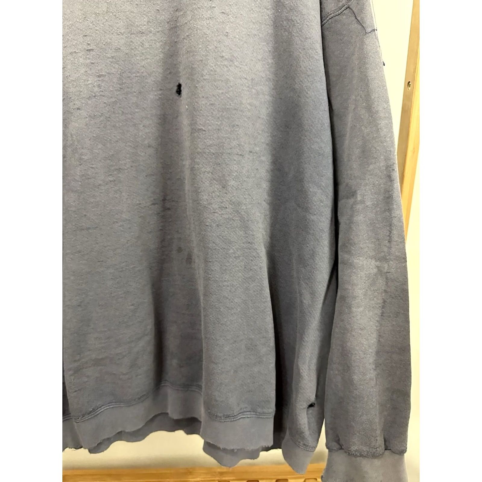 Nike VTG Nike Gradient Sun Faded Thrashed Distressed Worn Sweatshirt XL Men Blue Sweatshirt Grunge 90s Mens Size US XL / EU 56 / 4 - 7 Thumbnail