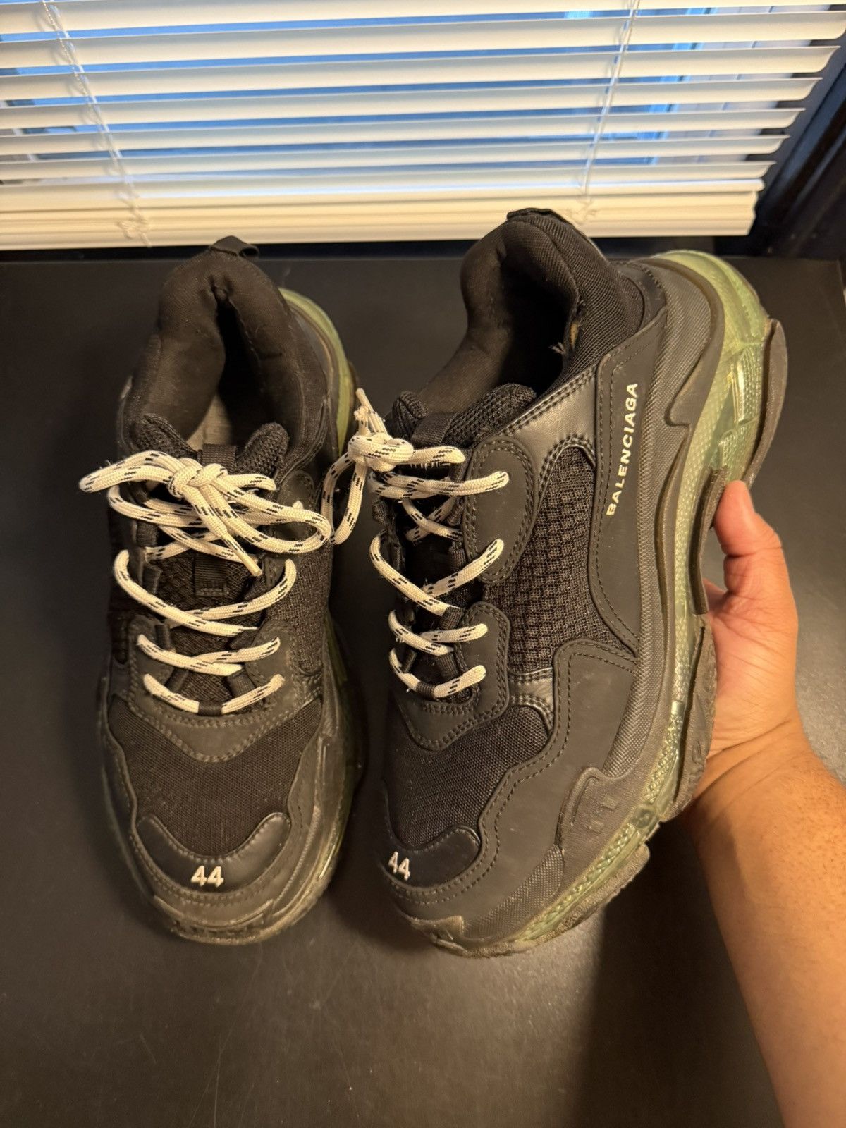 Balenciaga Balenciaga Triple S Black Green Sole Size 11 US / 44 EU Size US 11 / EU 44 - 1 Thumbnail