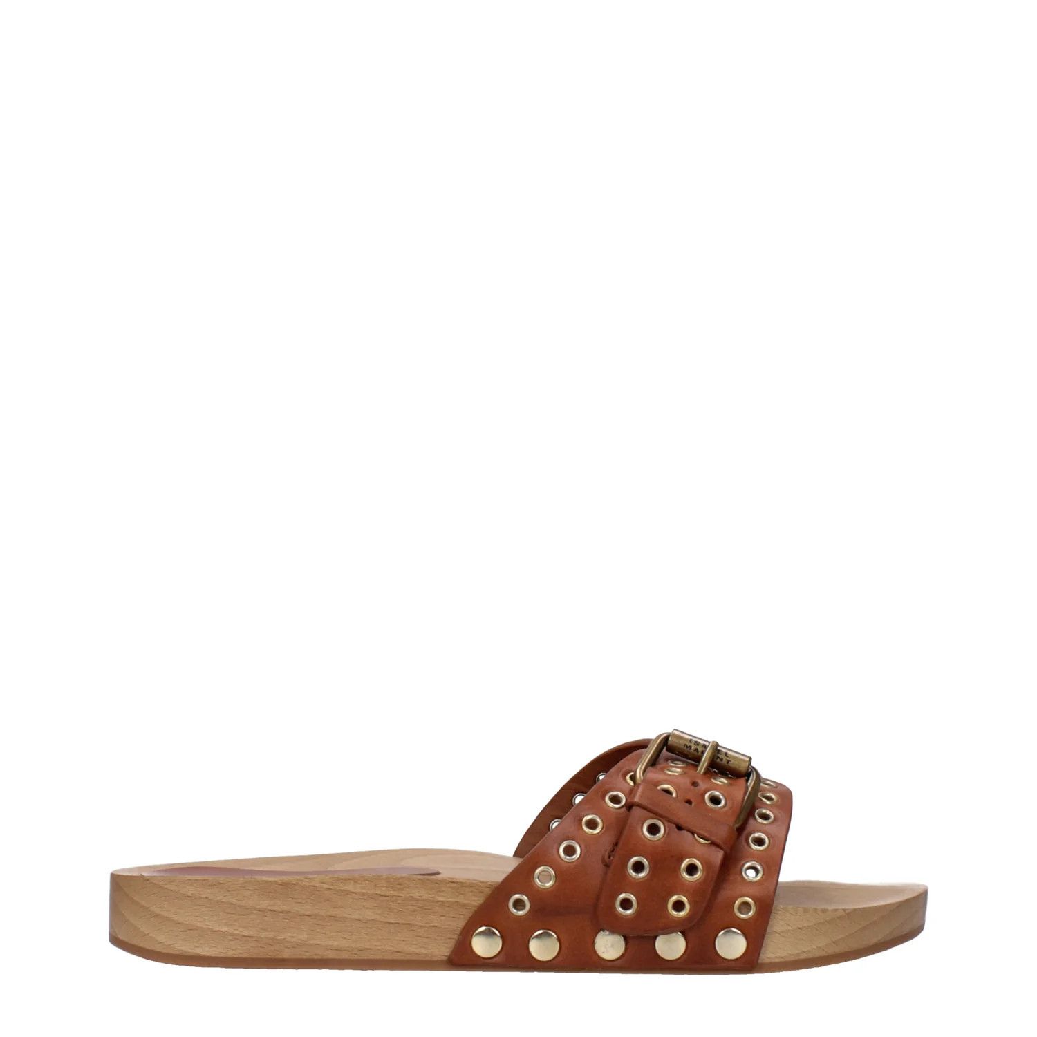 Isabel Marant ob1o1e1124 Leather Slippers in Brown Size US 7 / IT 37 - 1 Thumbnail