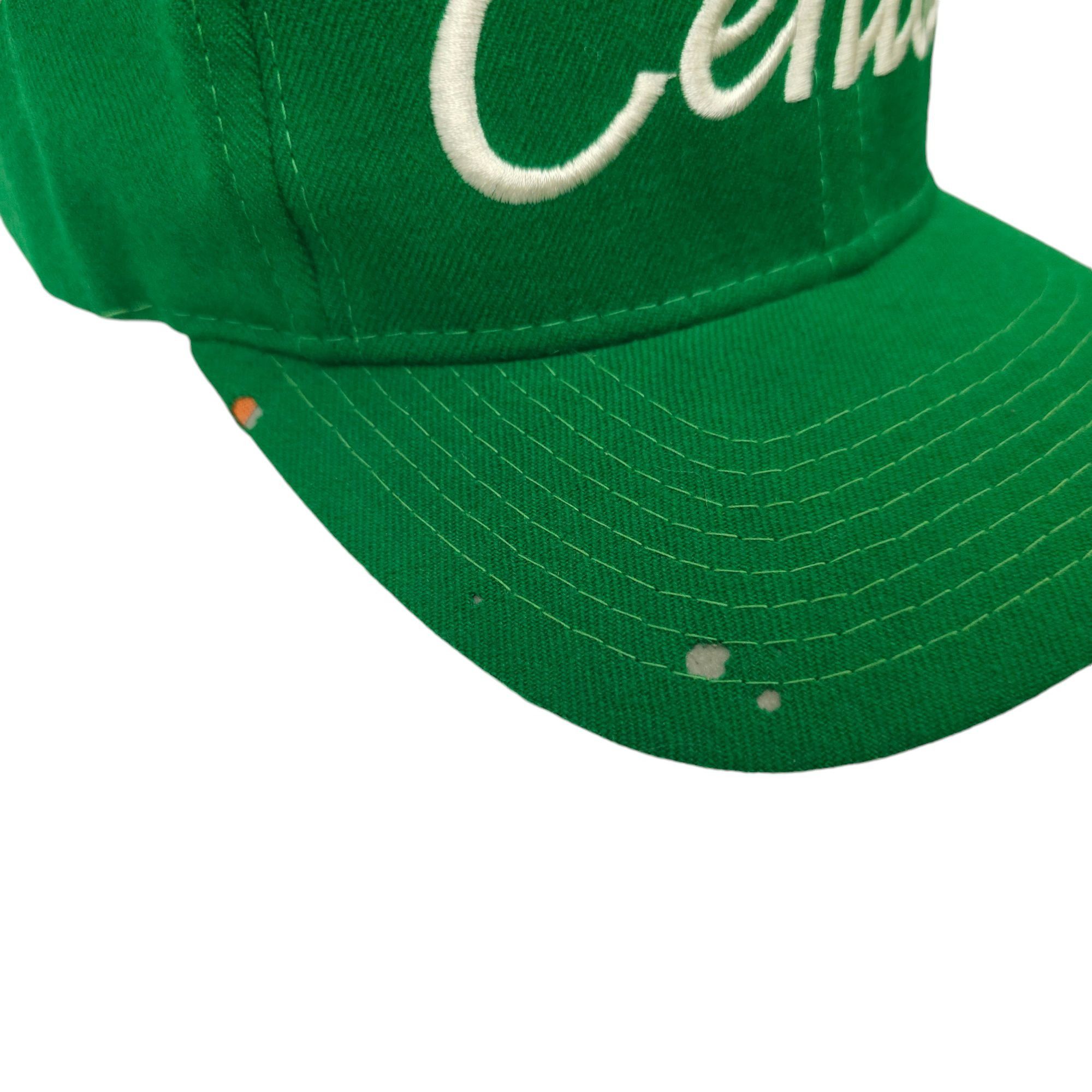 Sports Specialties Boston Celtics Script Cap Vtg 90s READ Moth Holes Snapback Size ONE SIZE - 23 Thumbnail