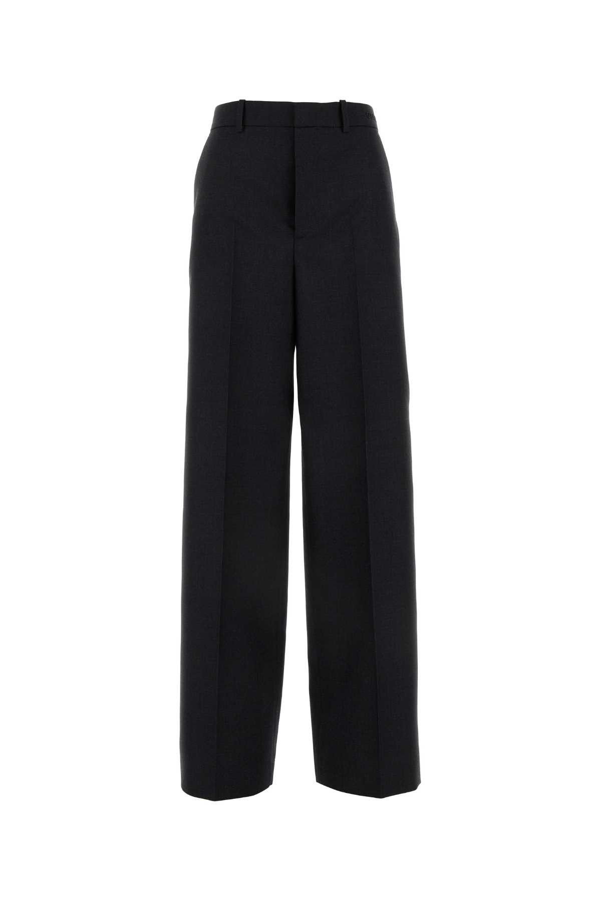 Slate Wool Wide-Leg Pant