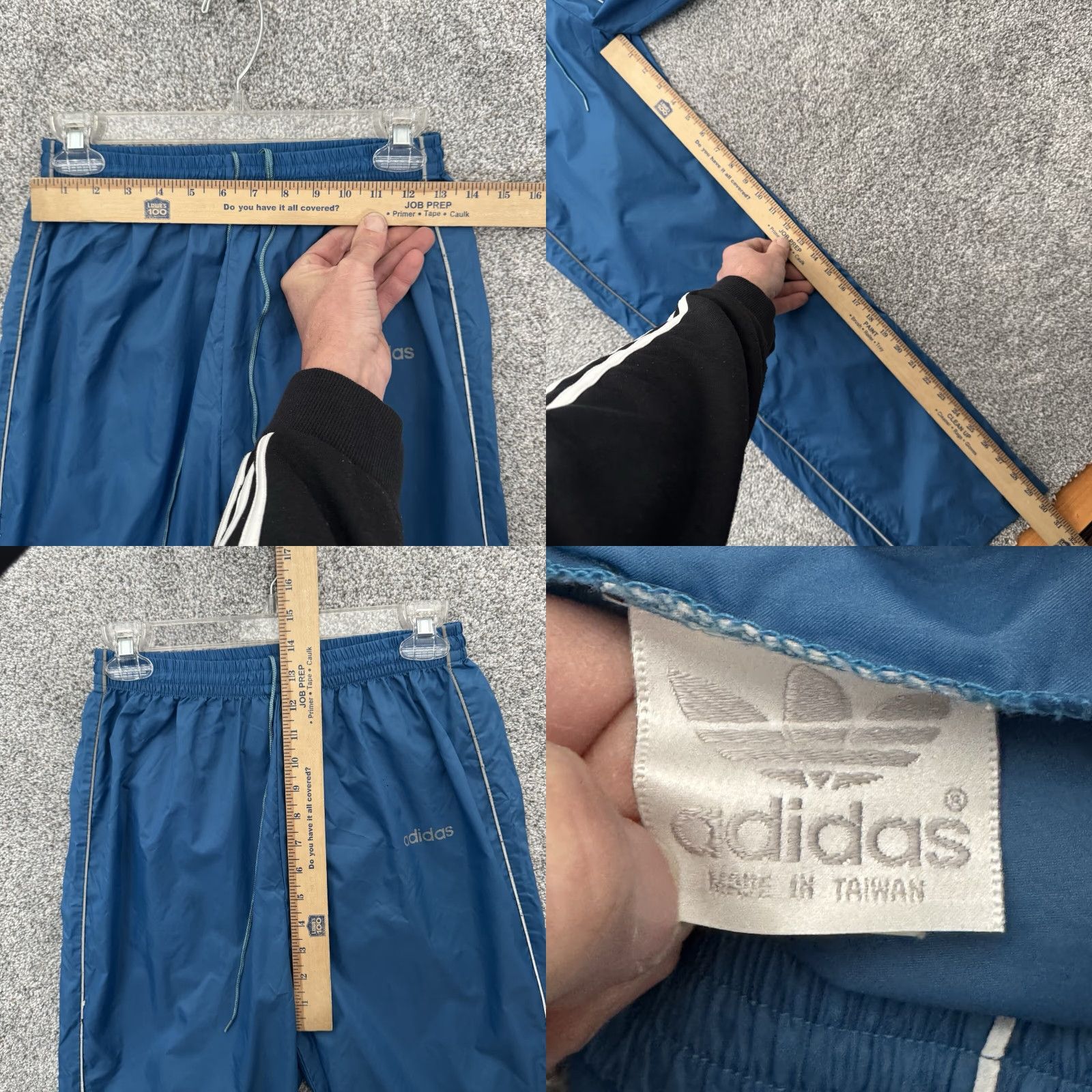 Adidas Adidas Nylon Track Pants Mens 26 Regular Blue 80s Vintage Athletic Gorpcore Streetwear Sweatpants Pants Mens Size US 26 / EU 42 - 8 Thumbnail