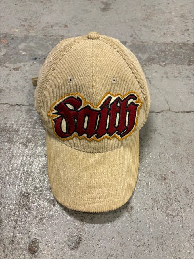 Dsquared2 FW2005 Dsquared2 Beige Corduroy Embroidered Faith Cap Size ONE SIZE - 4 Thumbnail