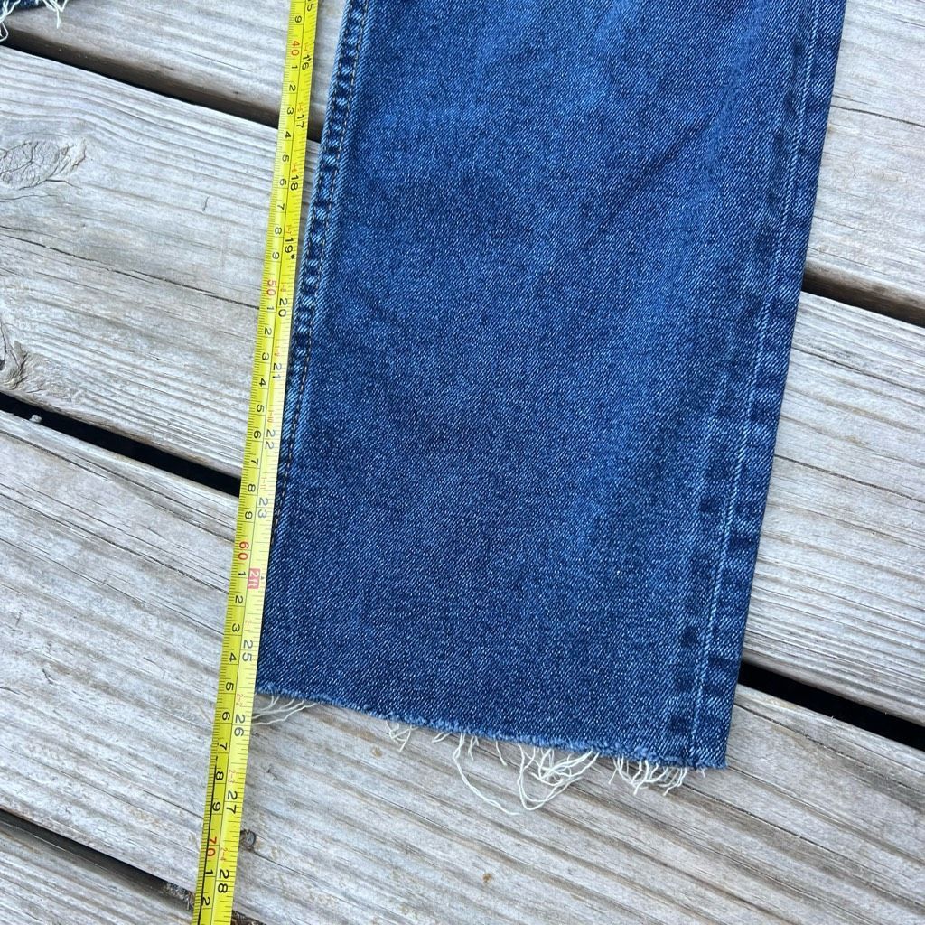 RE/DONE RE/DONE High-Rise 70S Stove Pipe Ankle Jeans Button Fly Worn True Indigo, 27 Size 27" / US 4 / IT 40 - 8 Thumbnail