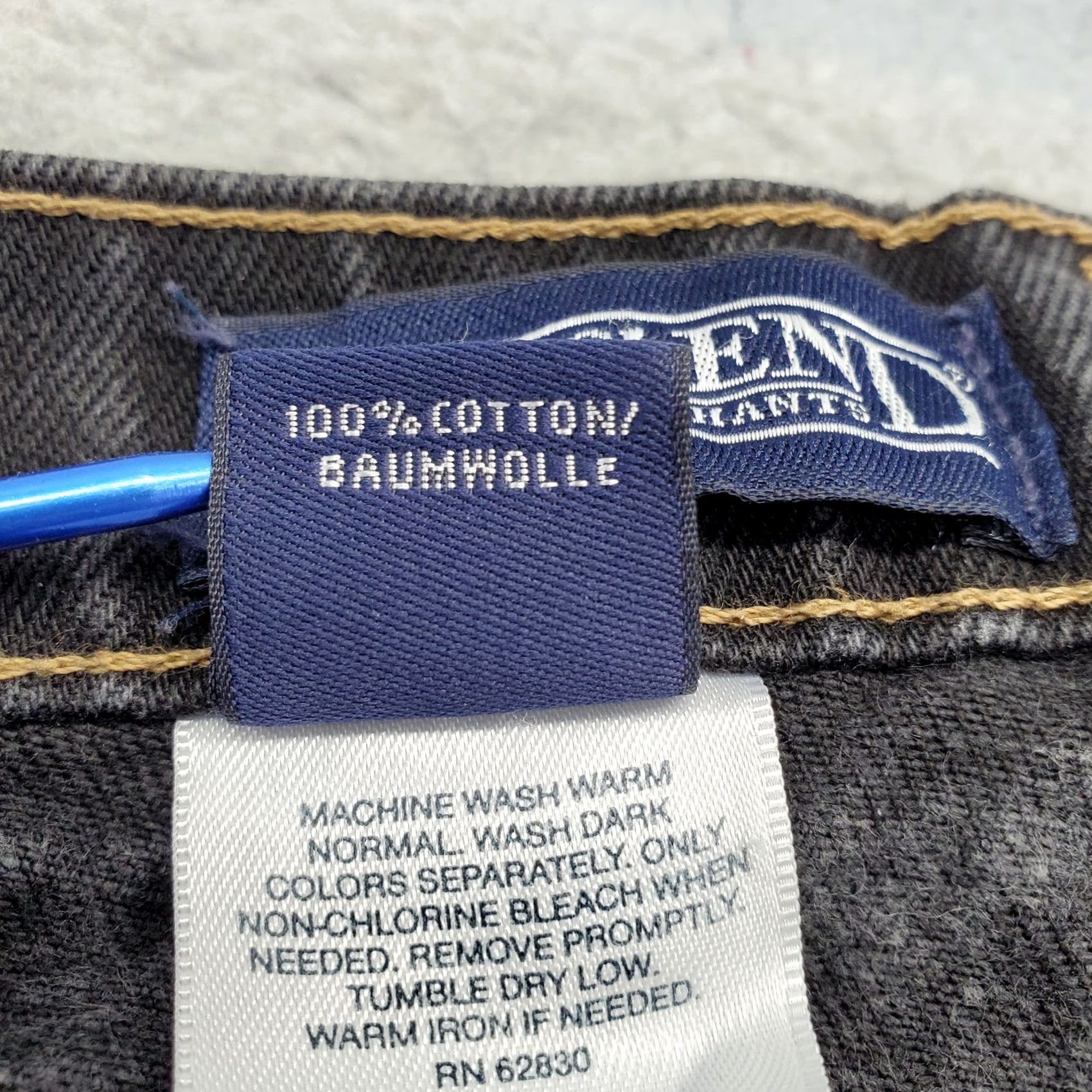 Lands' End Lands' End Mens Jeans 33 Black Denim Stretch Boho Streetwear Grunge Straight Leg Jeans Mens Size 33 Black Denim 5-Pocket Regular Fit Vintage? No Size US 33 - 7 Thumbnail