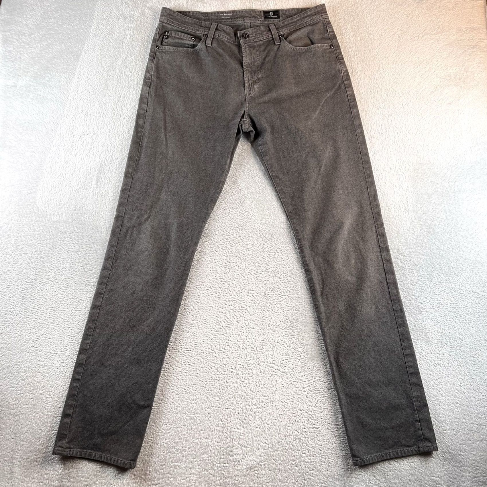 Vintage AG Adriano Goldschmied Everett Slim Jeans Mens 32x34 Gray Slim Distressed 5-Pocket Denim Size US 32 / EU 48 - 2 Thumbnail