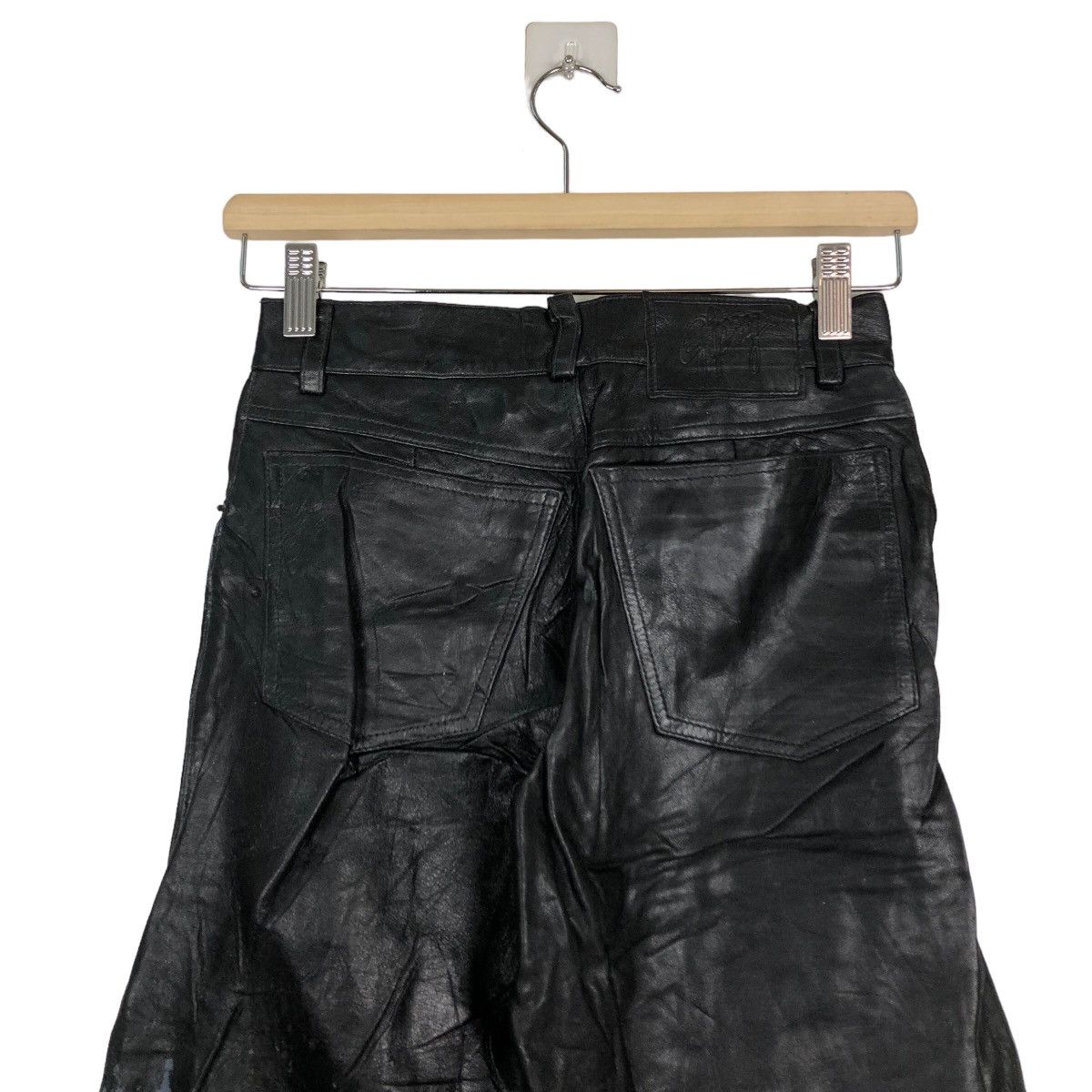 Genuine Leather 🔥90’s Real Leather Racing Pants Inspire Rick Owens Size US 26 / EU 42 - 8 Thumbnail