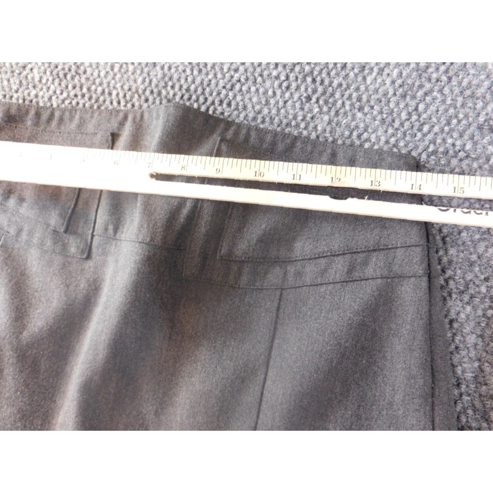 Express Express Skirt Women 4 Gray A-Line Casual Zip Knee Length Knit Zipper Lined Regular Polyester Size 27" / US 4 / IT 40 - 5 Thumbnail