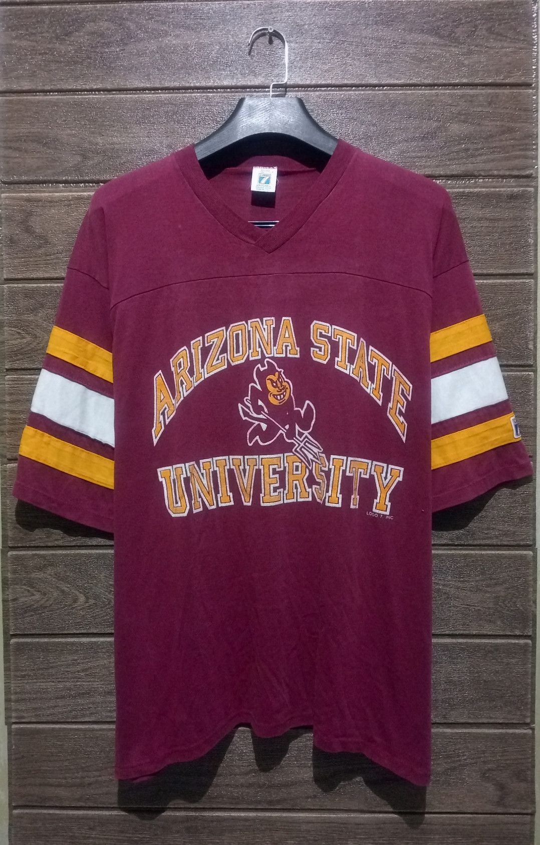 Logo 7 Vintage '90s Logo 7 Single Stitch Arizona State Uni. Tee USA Size US XL / EU 56 / 4 - 1 Thumbnail