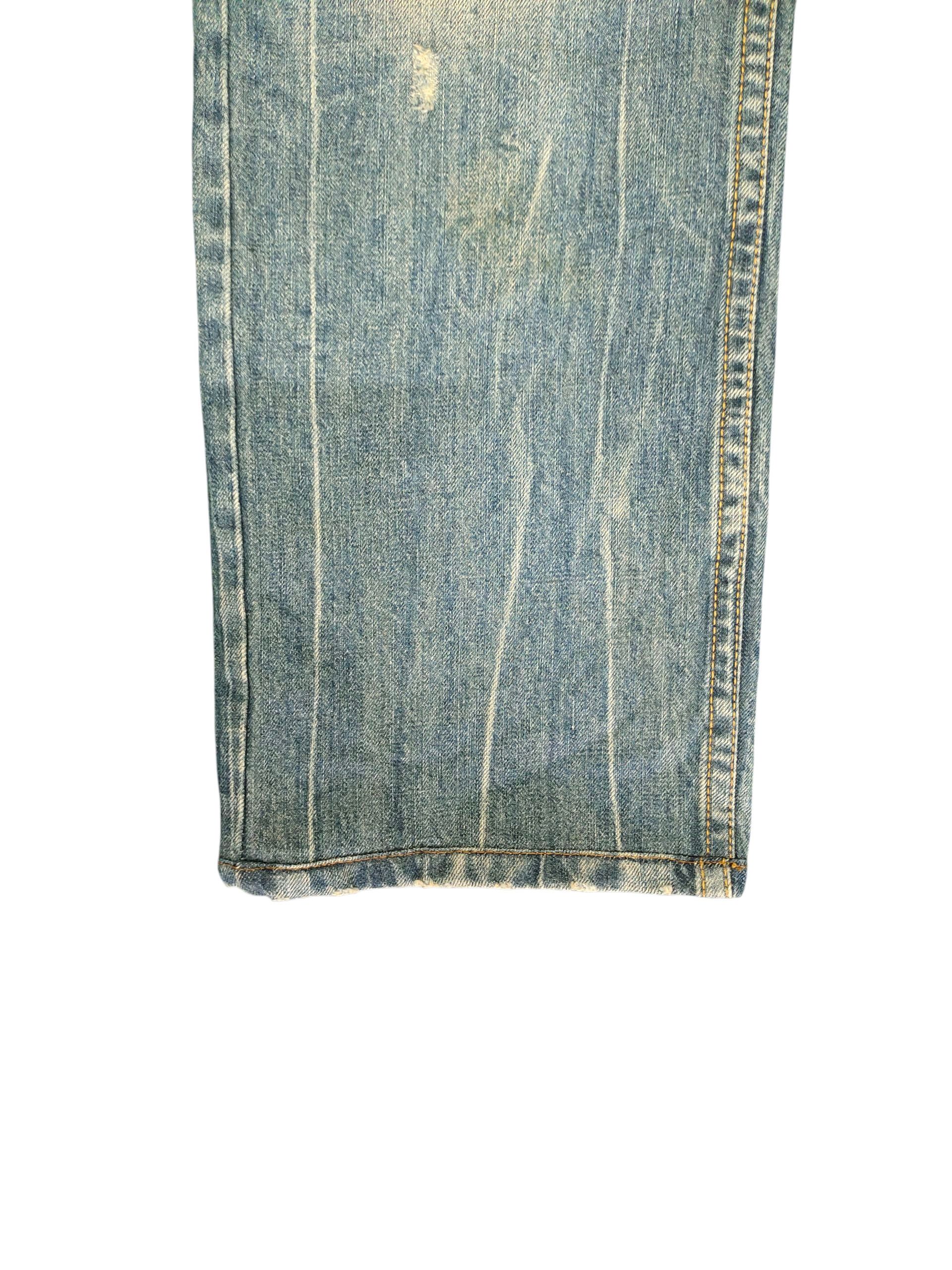 Tornado Mart Japanese Brand Cotton Farm Jeans - Clawmark Distress Rusty Size US 33 - 6 Thumbnail