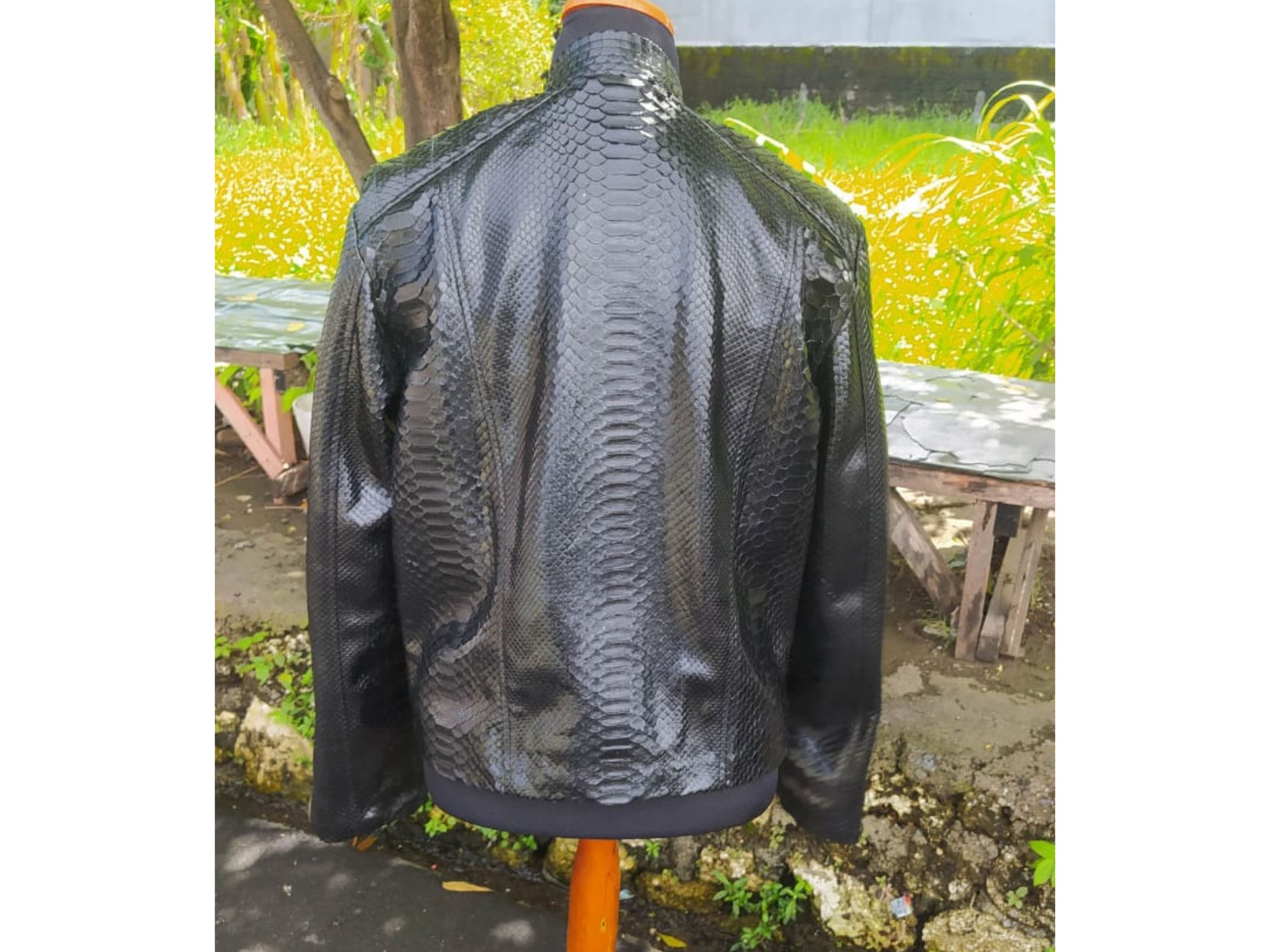 Authentic Python Snake Skin Leather Jacket