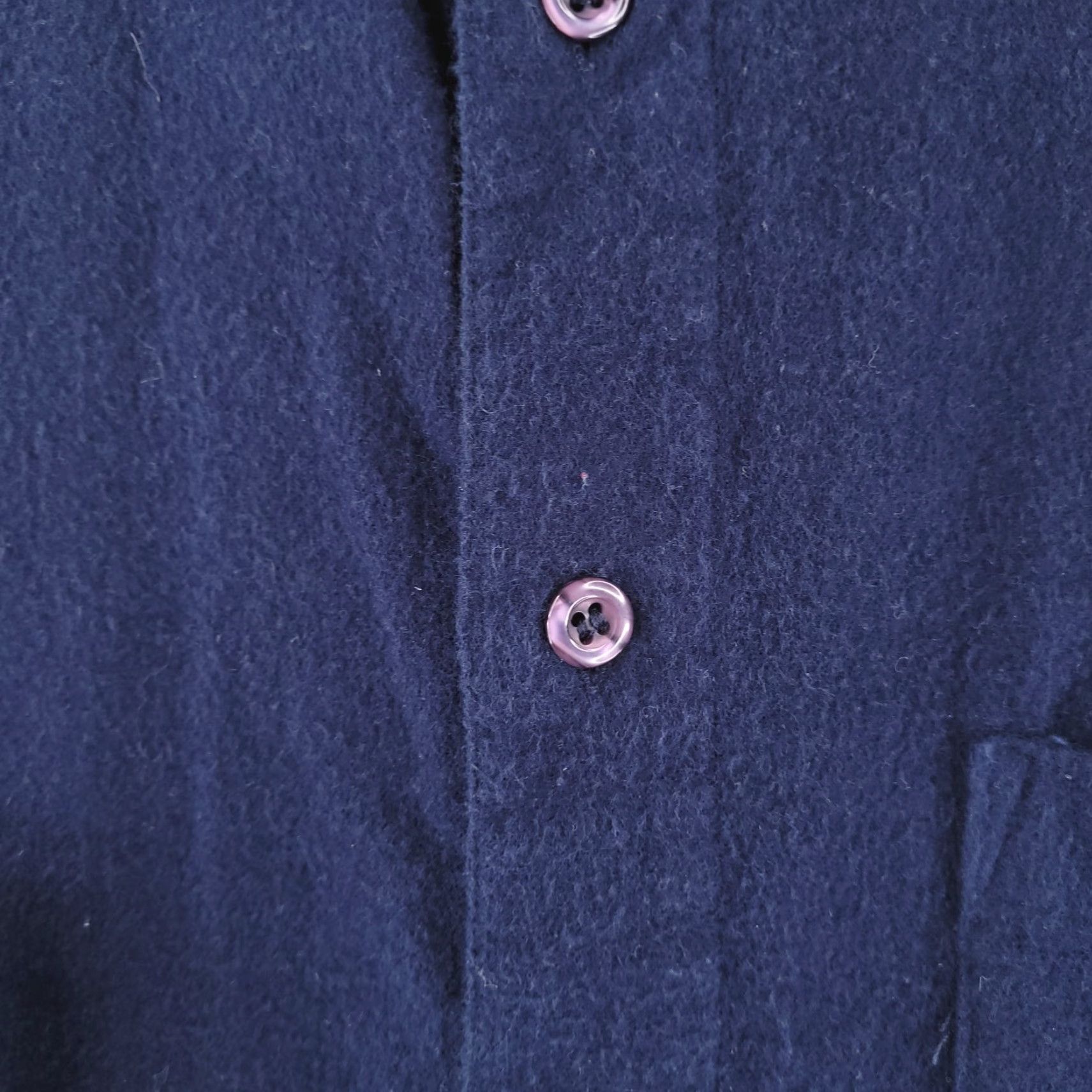 Vintage A&N Shirt Mens Large Flannel Navy Blue Chamois Cloth Long Sleeve Button Up Shirt Mens L Blue Flannel Button-Up Size US L / EU 52-54 / 3 - 4 Thumbnail
