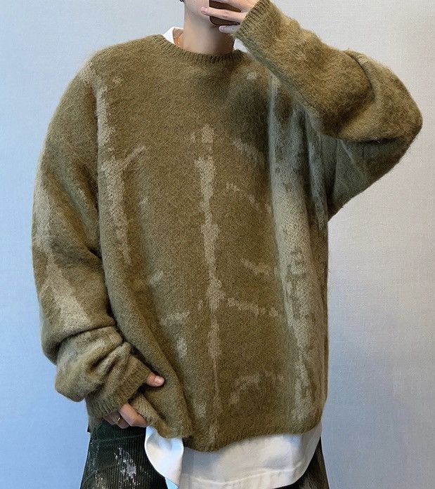 Japanese Brand × Vintage Avant garde fashion punk skeleton fluffy sweater knitwear Size US XXL / EU 58 / 5 - 2 Thumbnail