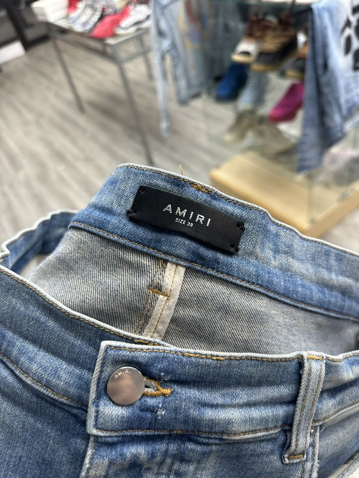 Amiri Amiri - Hibiscus Stencil Jeans Light Indigo Size US 38 / EU 54 - 5 Thumbnail