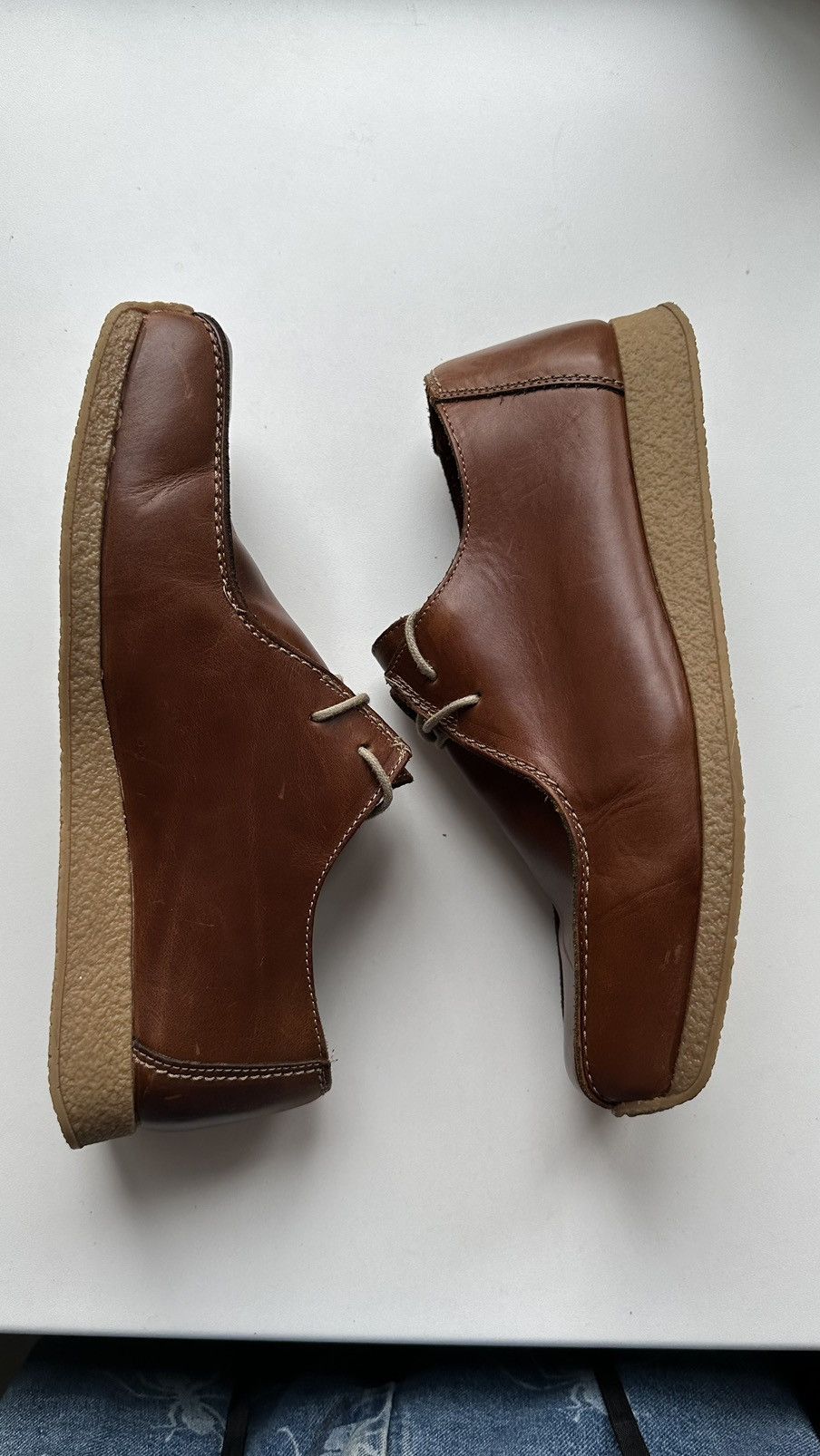 Leather × NEXT Next Rare Brown Leather Shoes MM6 Style Size 43 Portugal Size US 9.5 / EU 42-43 - 4 Thumbnail