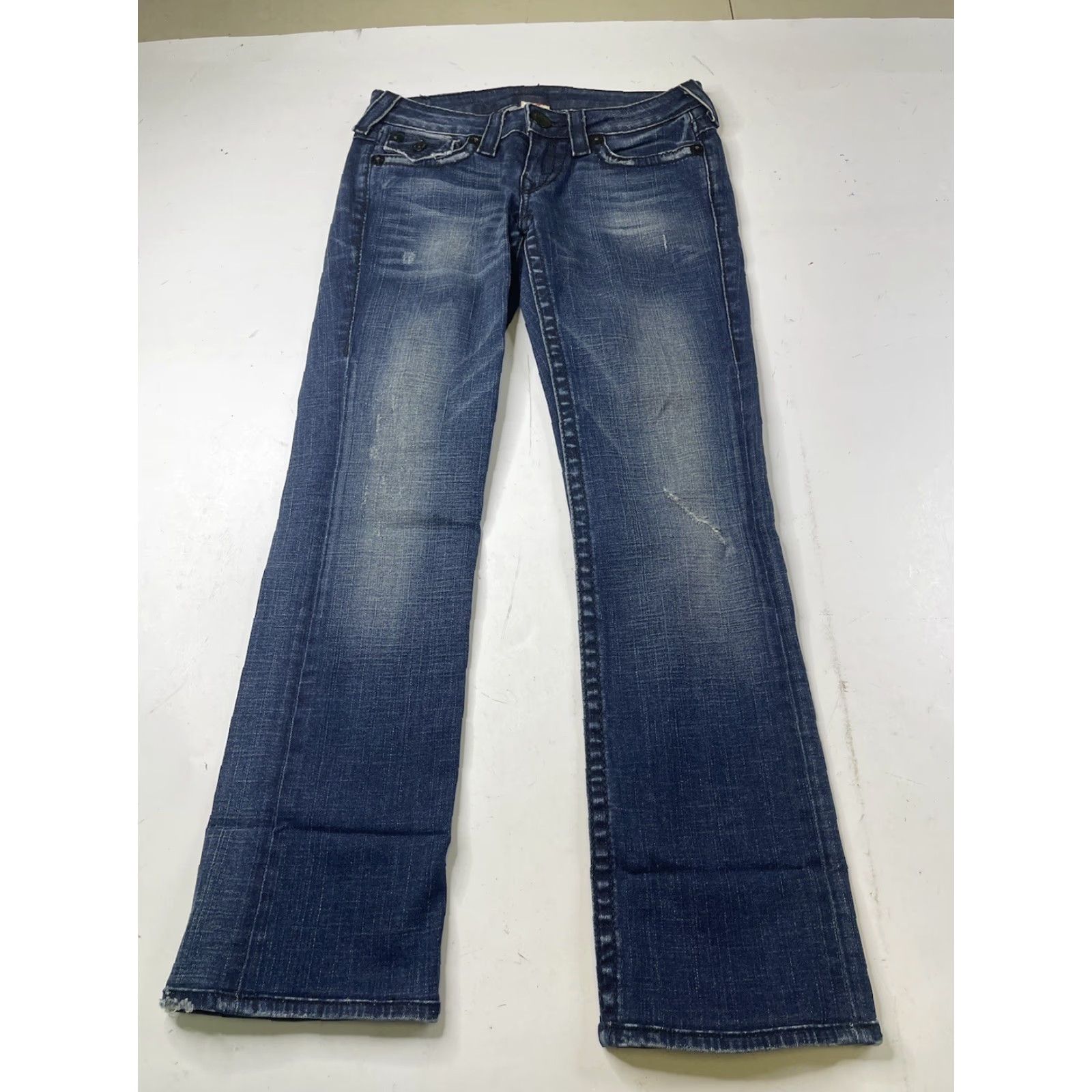 True Religion True Religion Rainbow Billy Jeans Women's 27 Medium Wash Blue Denim Cotton Spandex Skinny Size 27" / US 4 / IT 40 - 5 Thumbnail