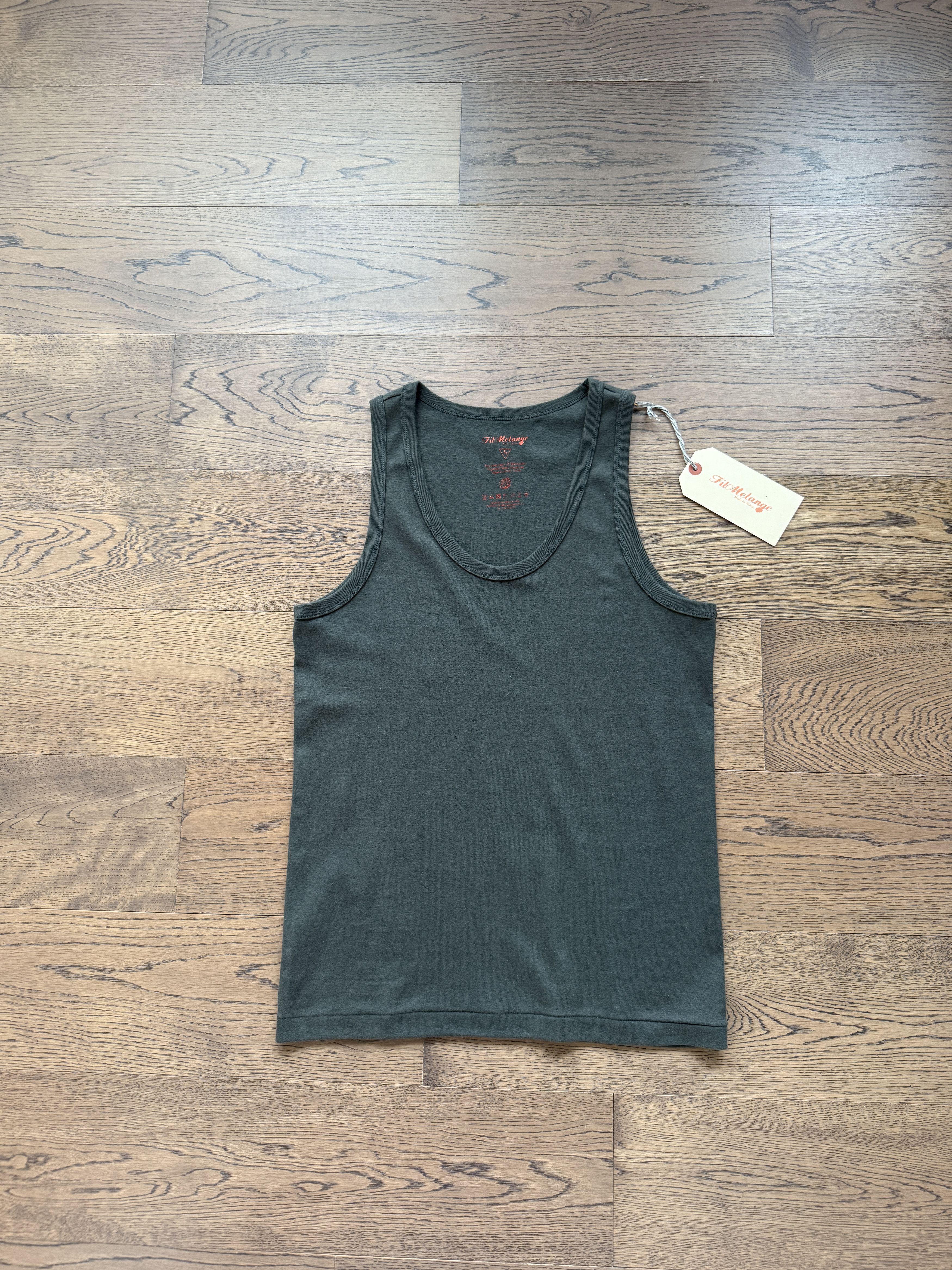 FilMelange FilMelange Japan Mens Military Green Cotton Mens Tank Top L Size US L / EU 52-54 / 3 - 1 Thumbnail