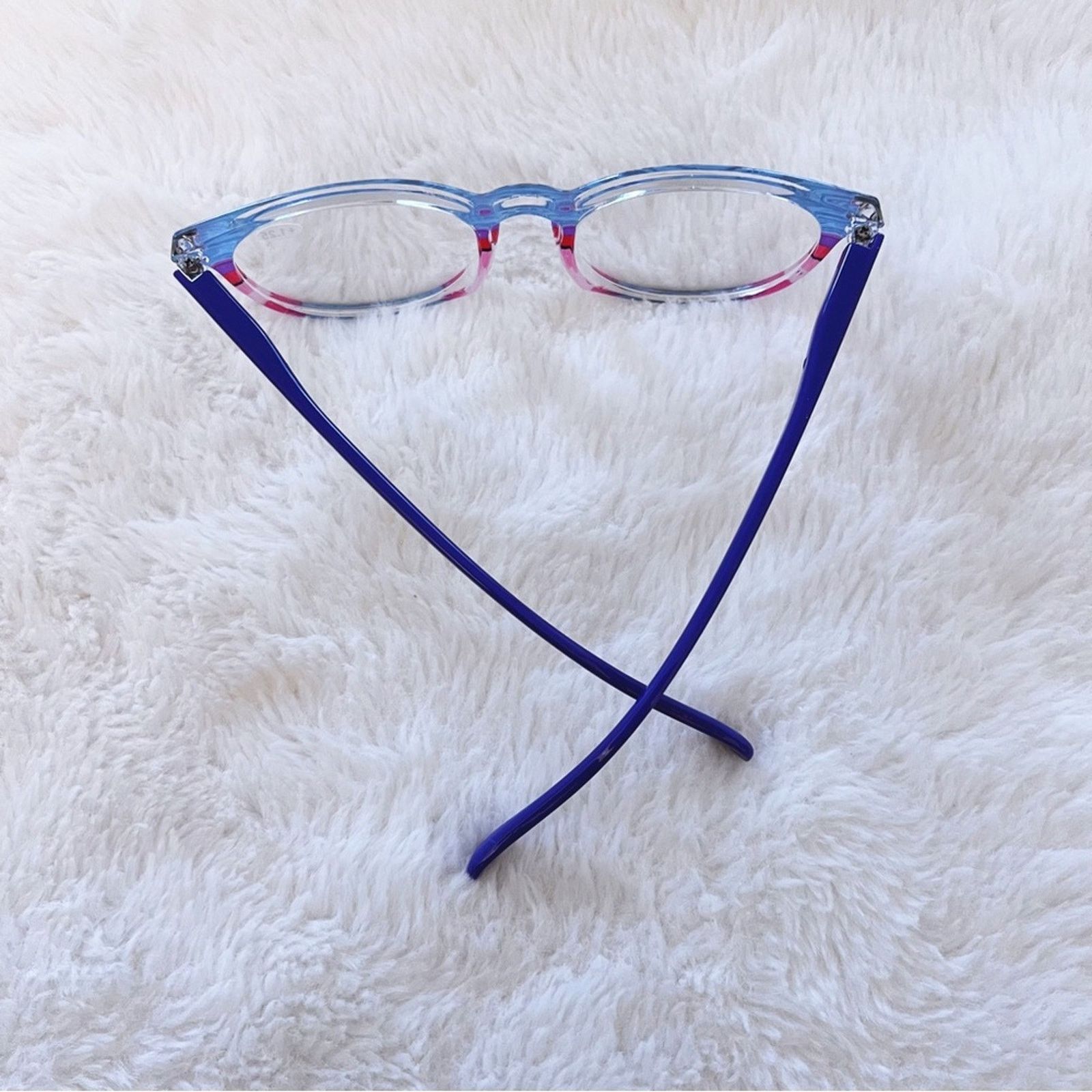 Other Zoe Blue Multi-Color Round Reader Glasses Size ONE SIZE - 5 Thumbnail