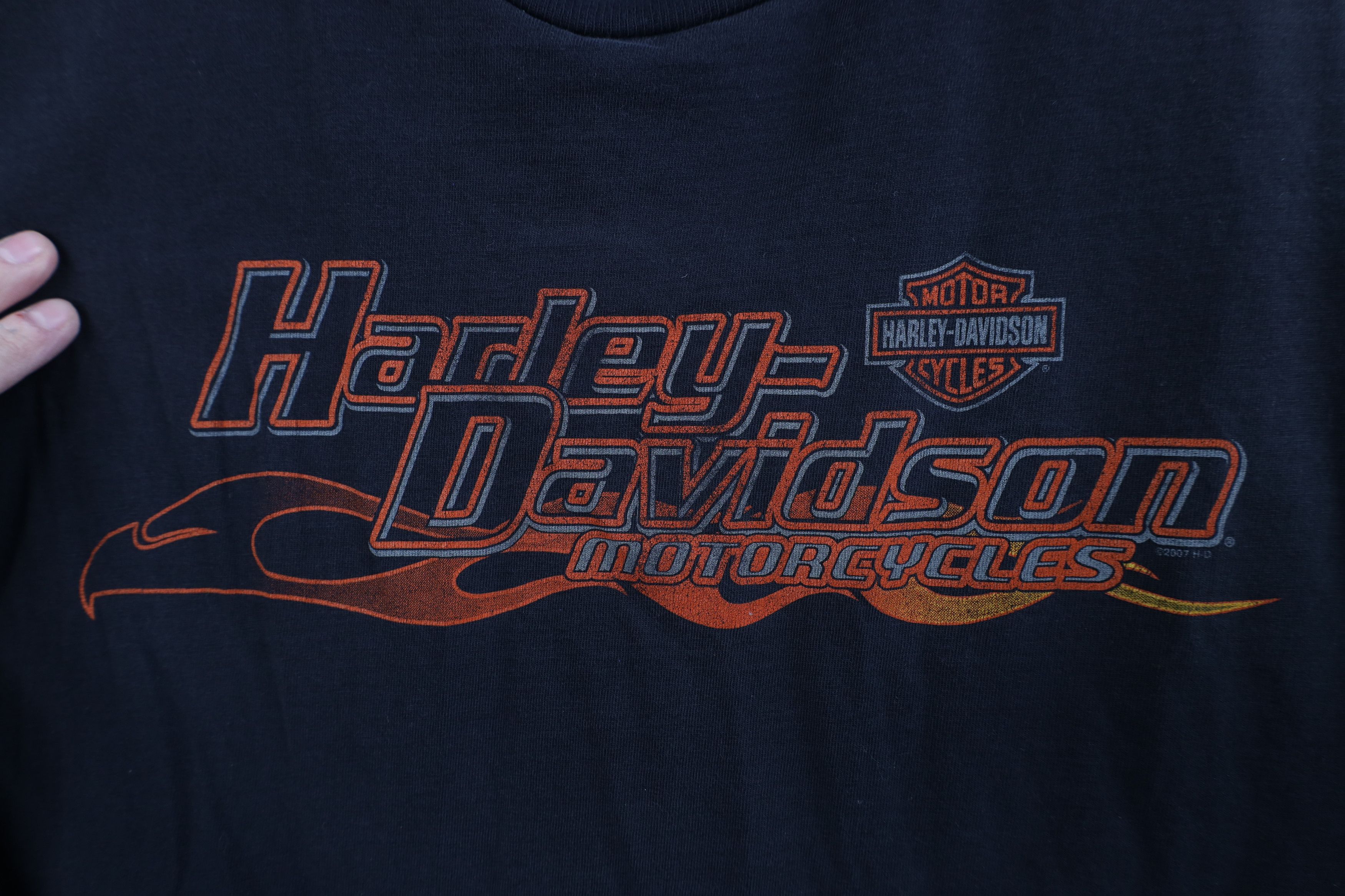 Harley Davidson Vintage Y2K Harley Davidson Flames Long Sleeve T-Shirt USA Size US XL / EU 56 / 4 - 4 Thumbnail