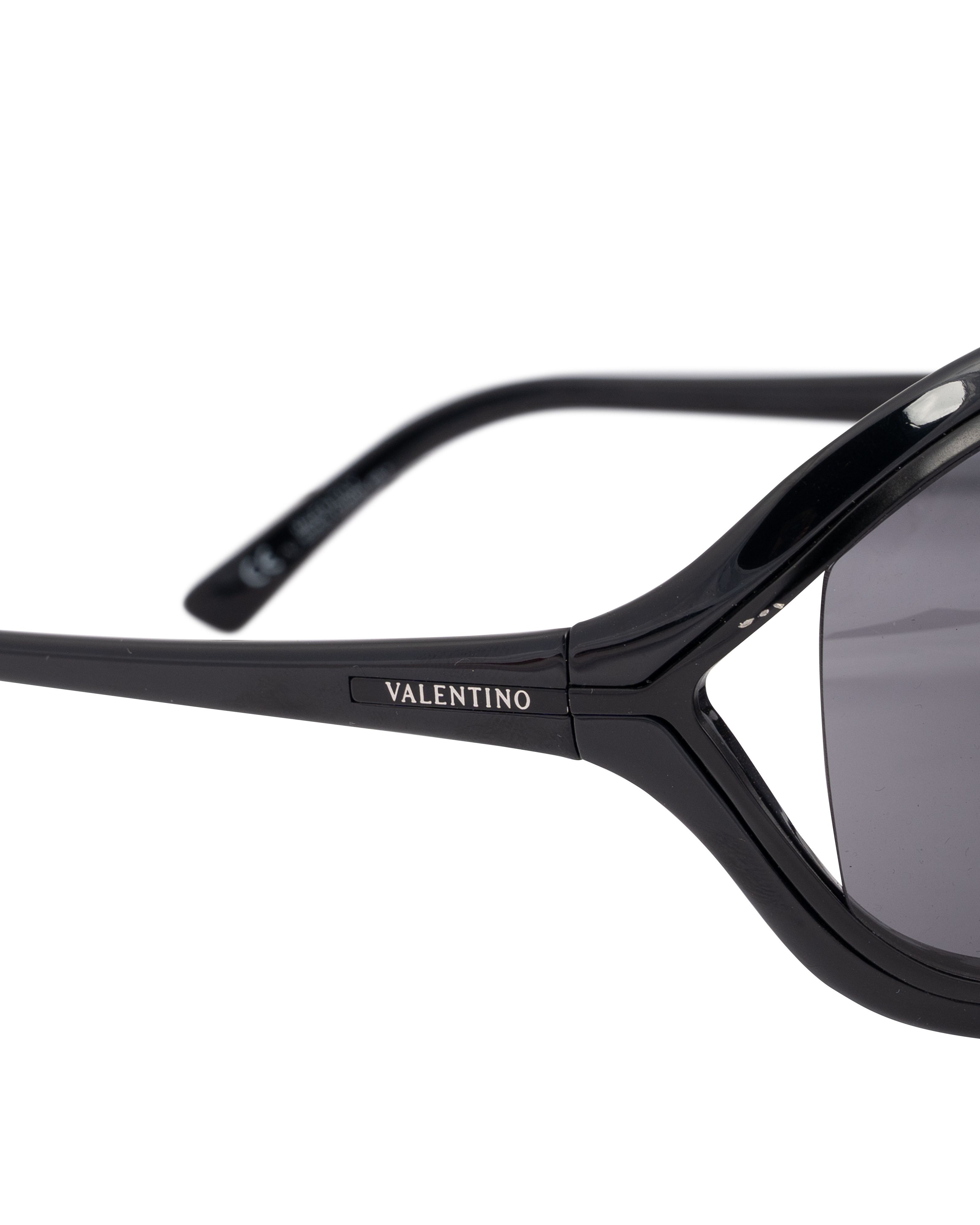 Valentino Valentino '00s Black Round Oversized Plastic Sunglasses Size ONE SIZE - 2 Thumbnail
