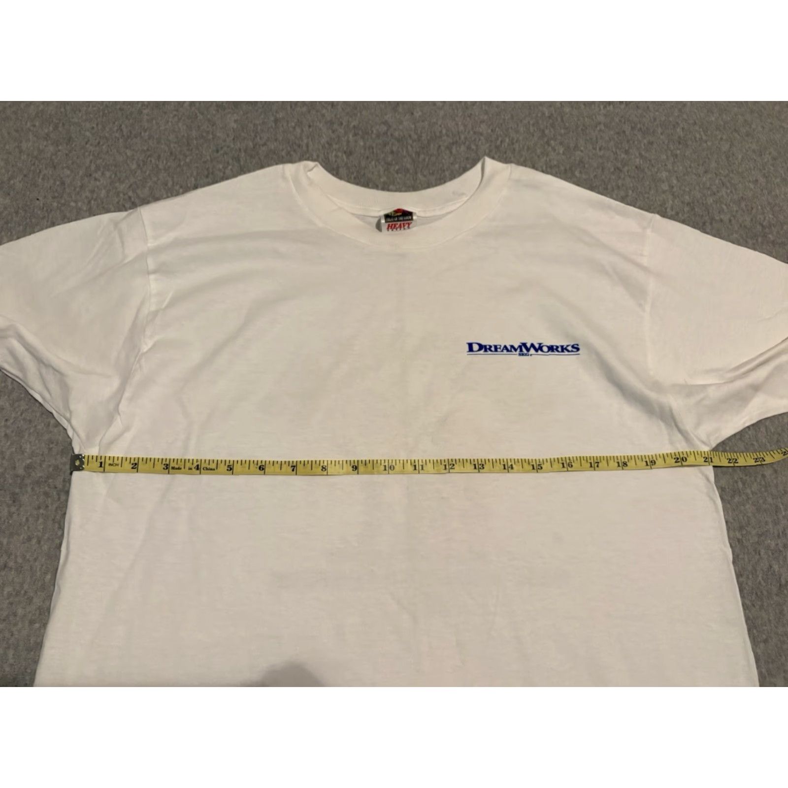 Fruit Of The Loom VINTAGE DreamWorks Shrek 2001 Academy Award Winner Movie Promo Tee T-Shirt Large Mens White Cotton Short Sleeve Crew Neck Graphic Print L Size US L / EU 52-54 / 3 - 6 Thumbnail