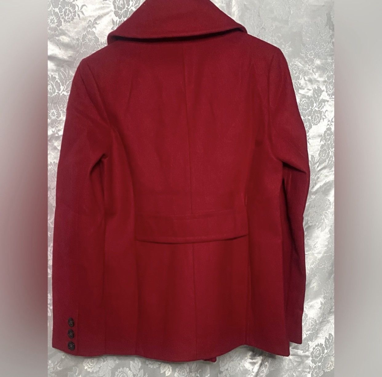 Tommy Hilfiger Tommy Hilfiger Red Wool Blend Peacoat Jacket – Women’s S/P Size S / US 4 / IT 40 - 3 Thumbnail