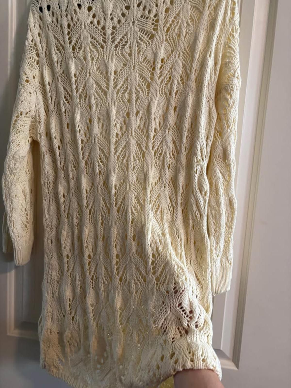 Unknown London Free People Elton Mini Knit Long Sleeve Boho Dress Size L / US 10 / IT 46 - 4 Thumbnail