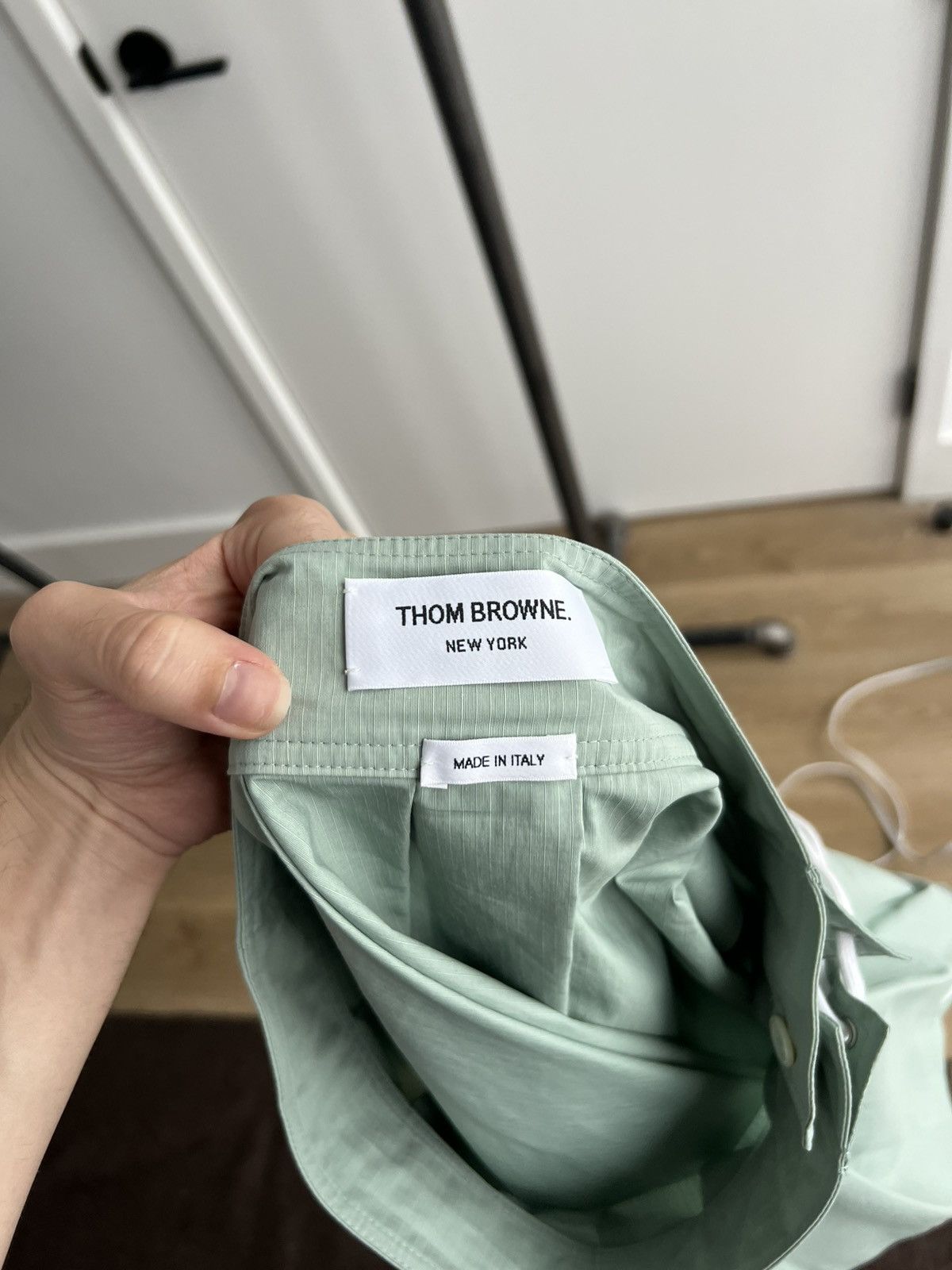 Thom Browne Teal Ripstop Pleated Skirt Size 27" / US 4 / IT 40 - 6 Thumbnail