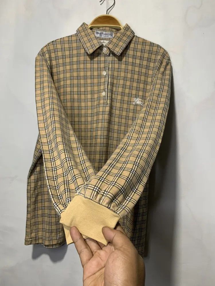 Burberry Burberrys iconic Novacheck L/S polo shirt vintage Size L / US 10 / IT 46 - 2 Thumbnail