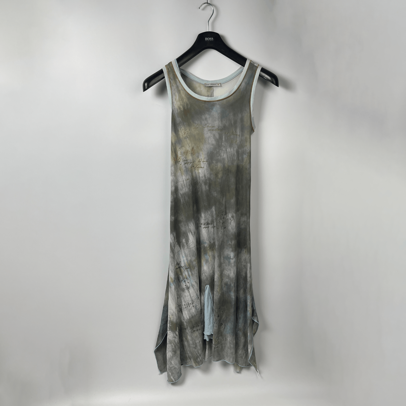 Cop Copine Cop Copine Vintage Y2K 2000s Dyed Asymmetric Mesh Long Dress Size M / US 6-8 / IT 42-44 - 6 Thumbnail