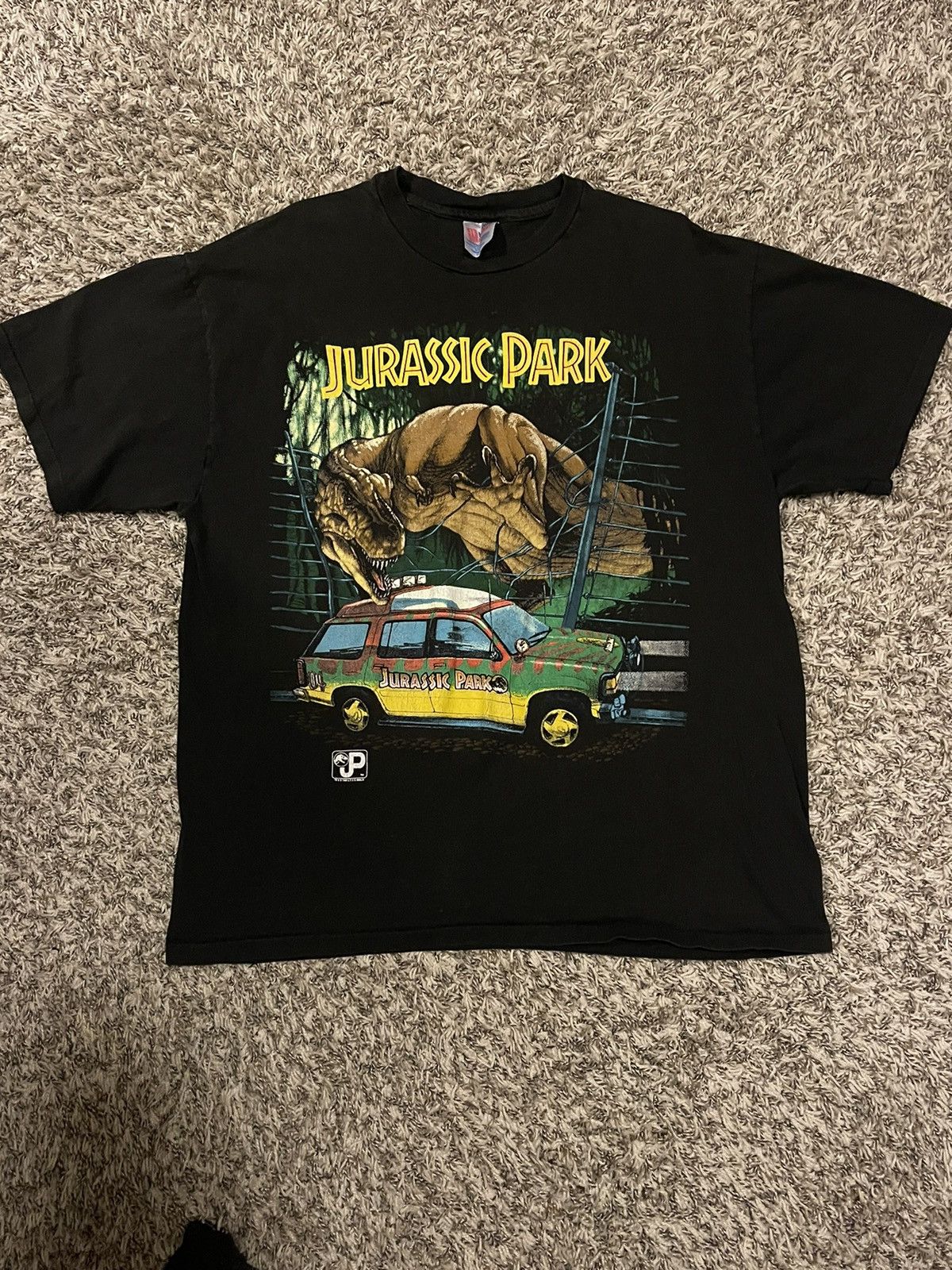 image of Movie x Vintage 1993 Jurassic Park “T-Rex” Shirt in Black, Men's (Size XL)