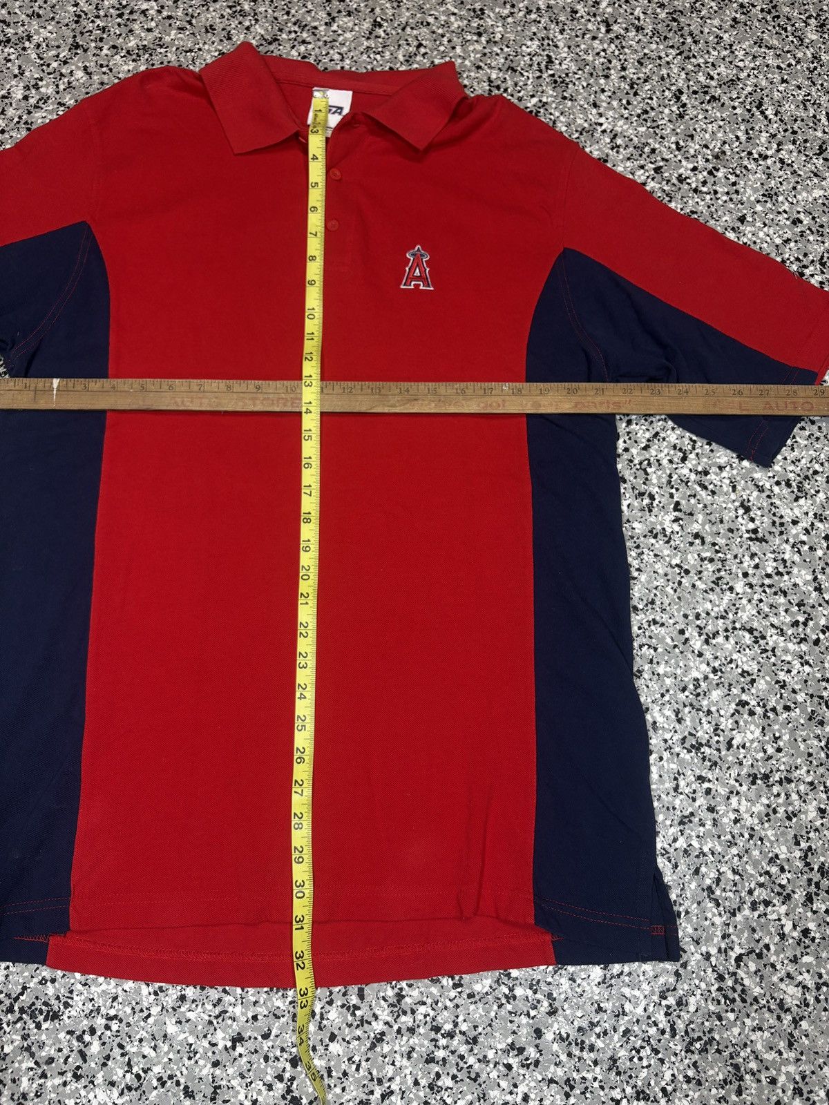MLB Vintage CSA Anaheim Angels MLB Red/Navy Polo Shirt Sz L 0635 Size US L / EU 52-54 / 3 - 6 Thumbnail