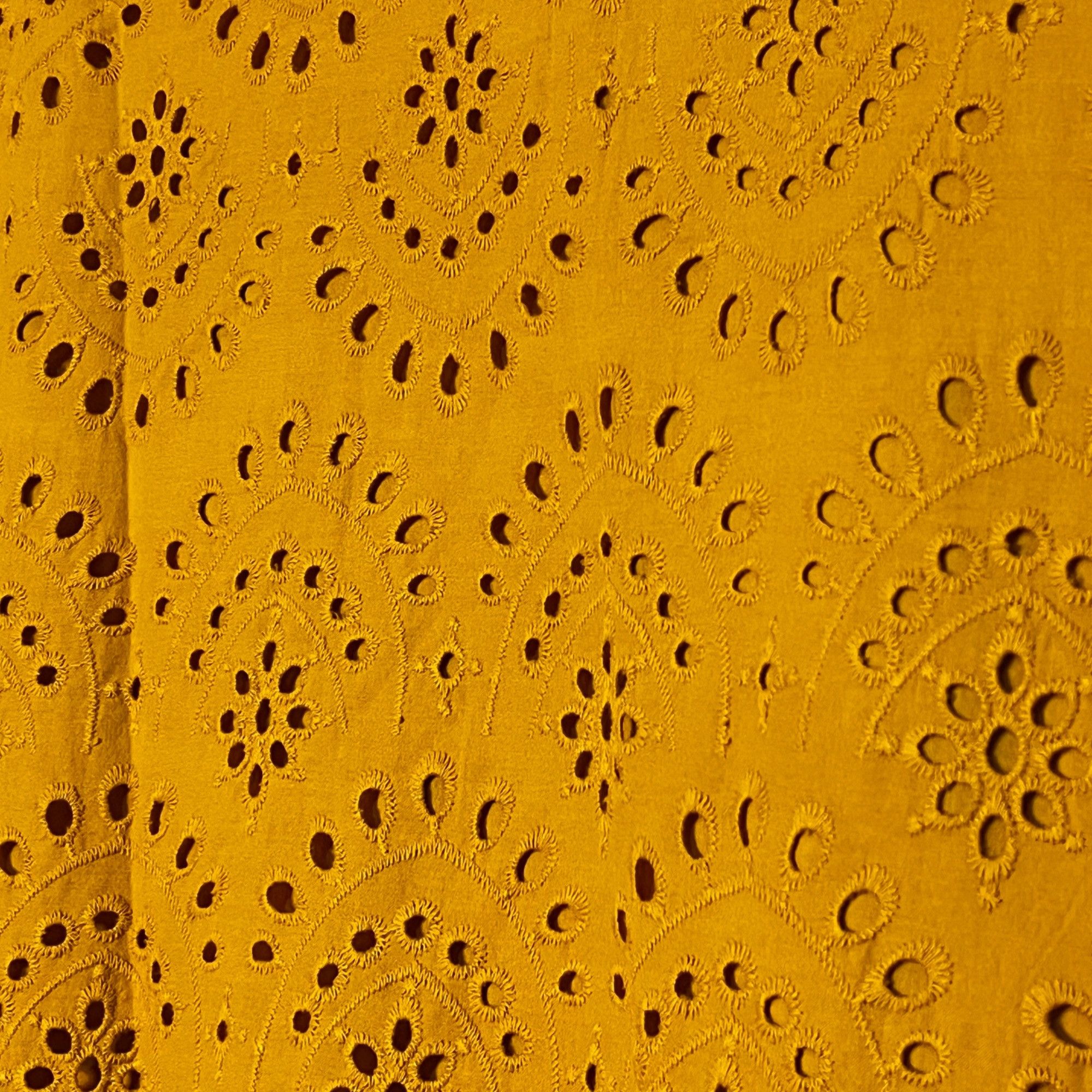 Other Dolan Woman's Yellow Eyelet Sleeveless Dress Scalloped Hem L Size L / US 10 / IT 46 - 5 Thumbnail