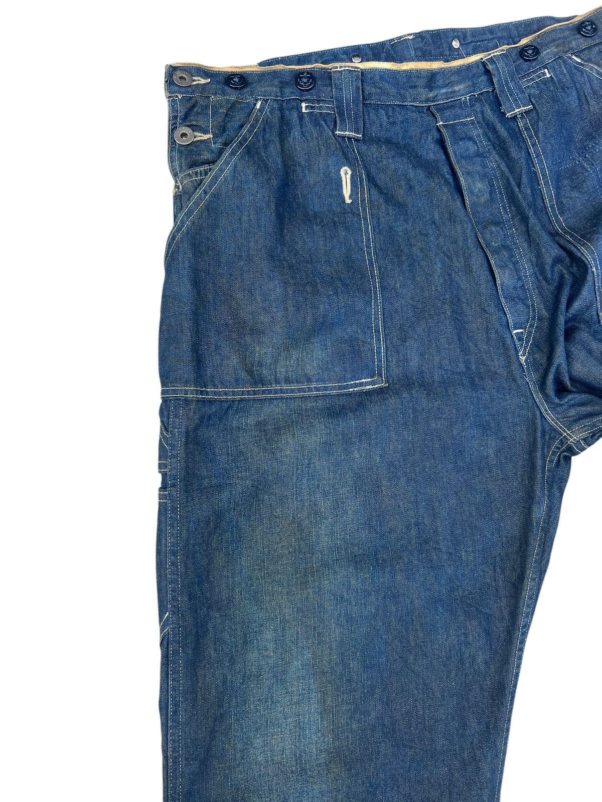 Levi's Vintage Clothing Levi’s LVC Dirty Mud Stains Denim Selvedge Work Wear Jeans Size US 34 / EU 50 - 7 Thumbnail